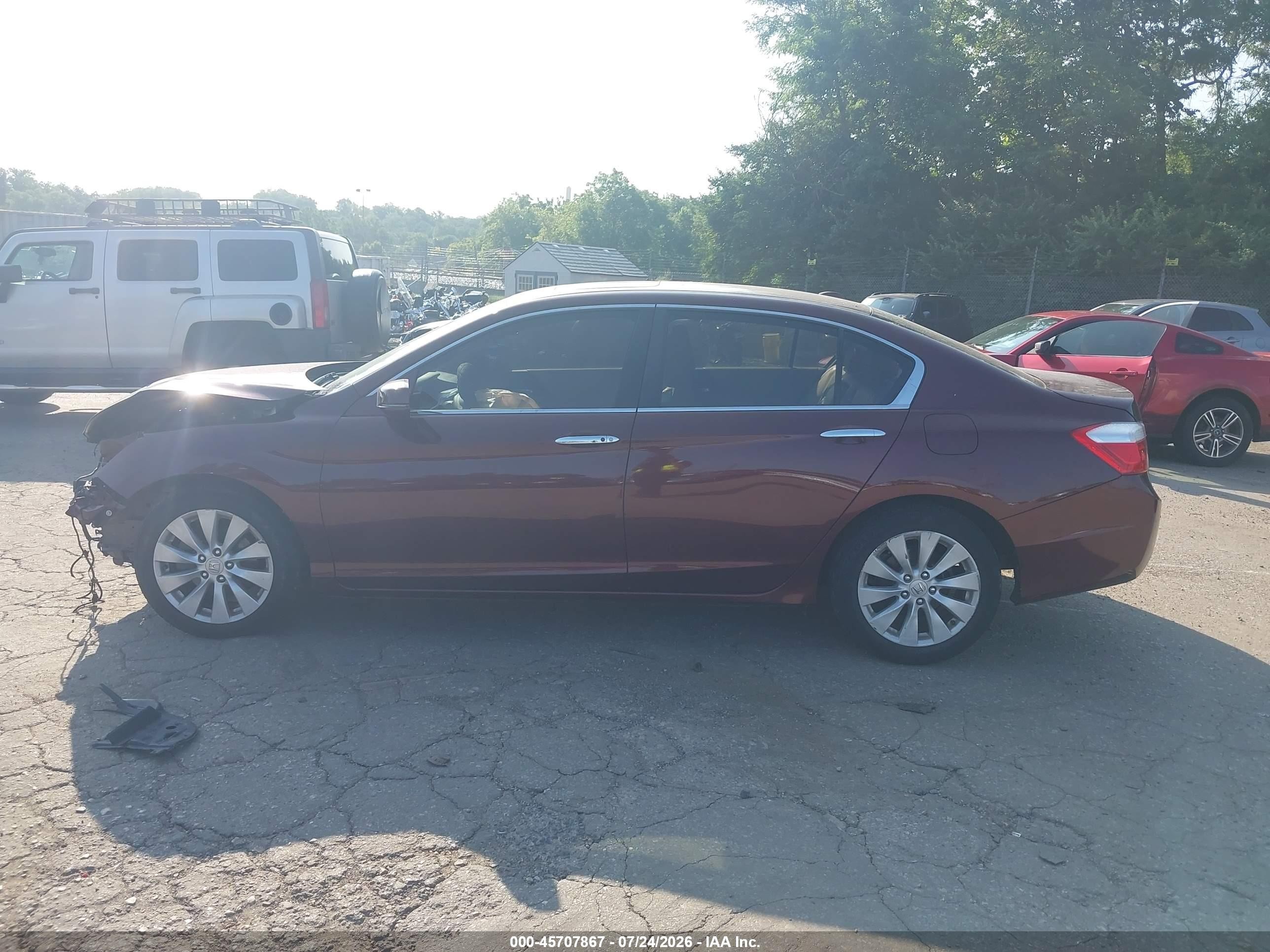 2015 Honda Accord Ex-l Maroon vin: 1HGCR2F88FA027690