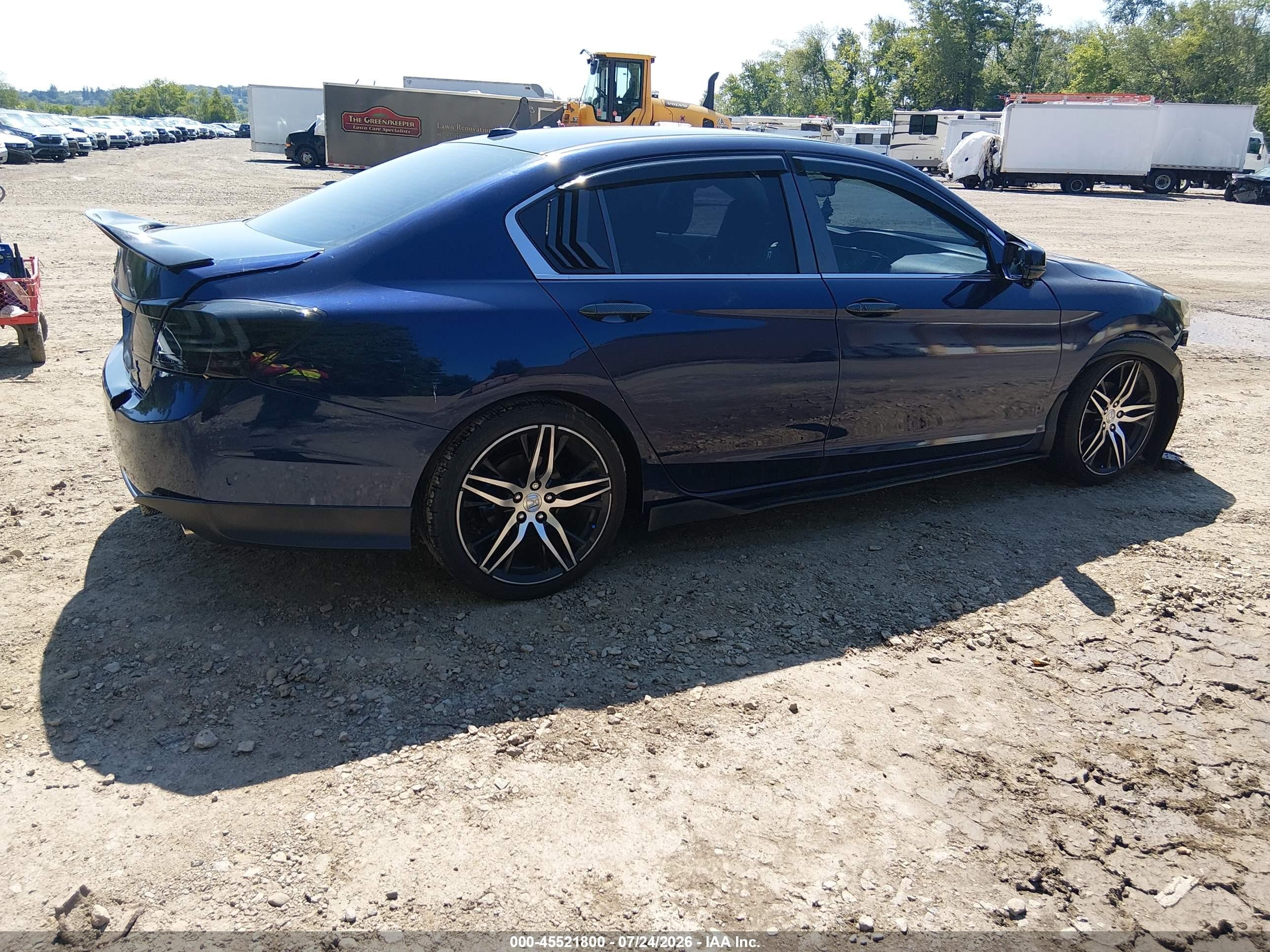 2015 Honda Accord Ex-l Blue vin: 1HGCR2F88FA042092