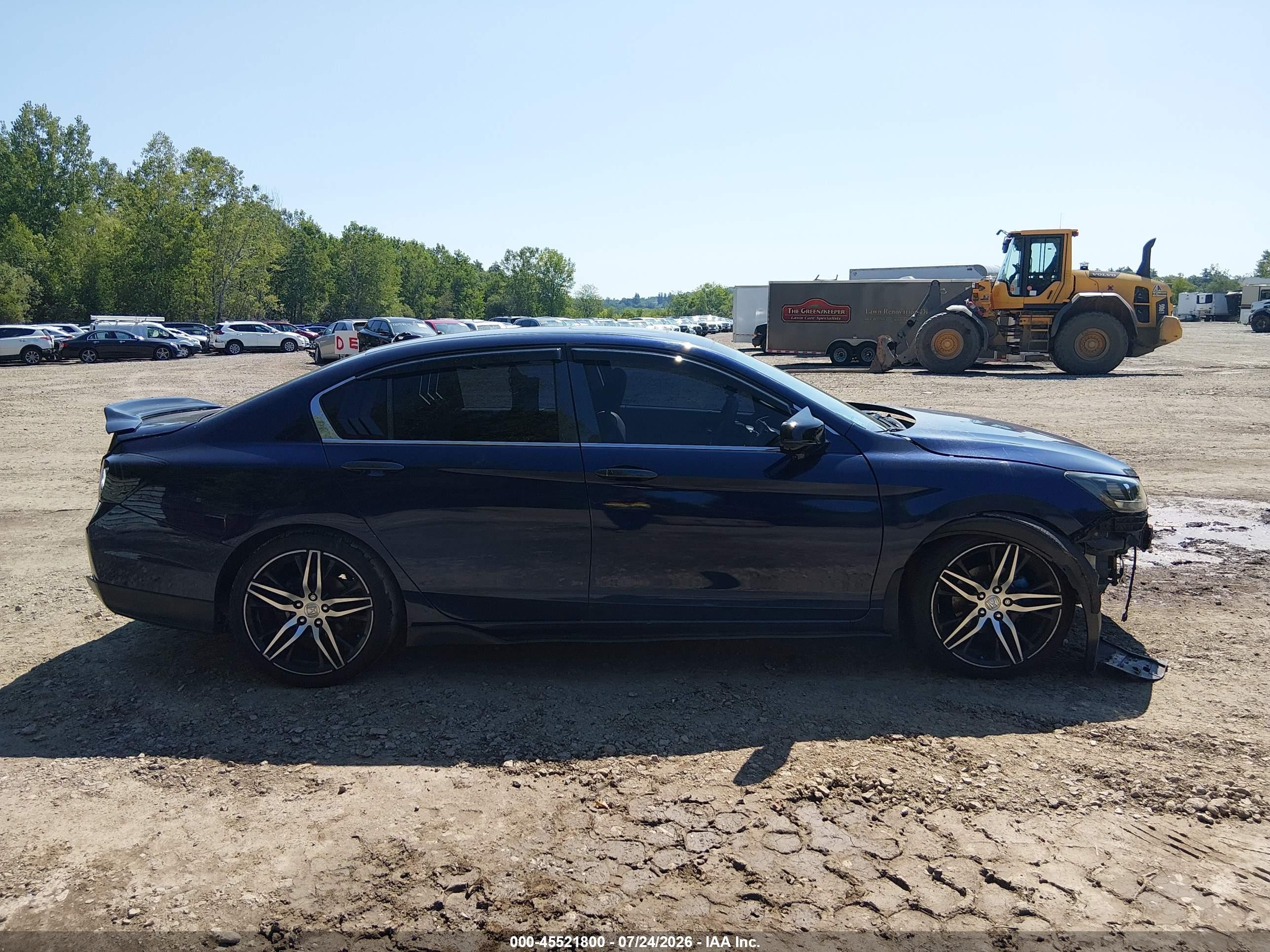 2015 Honda Accord Ex-l Blue vin: 1HGCR2F88FA042092
