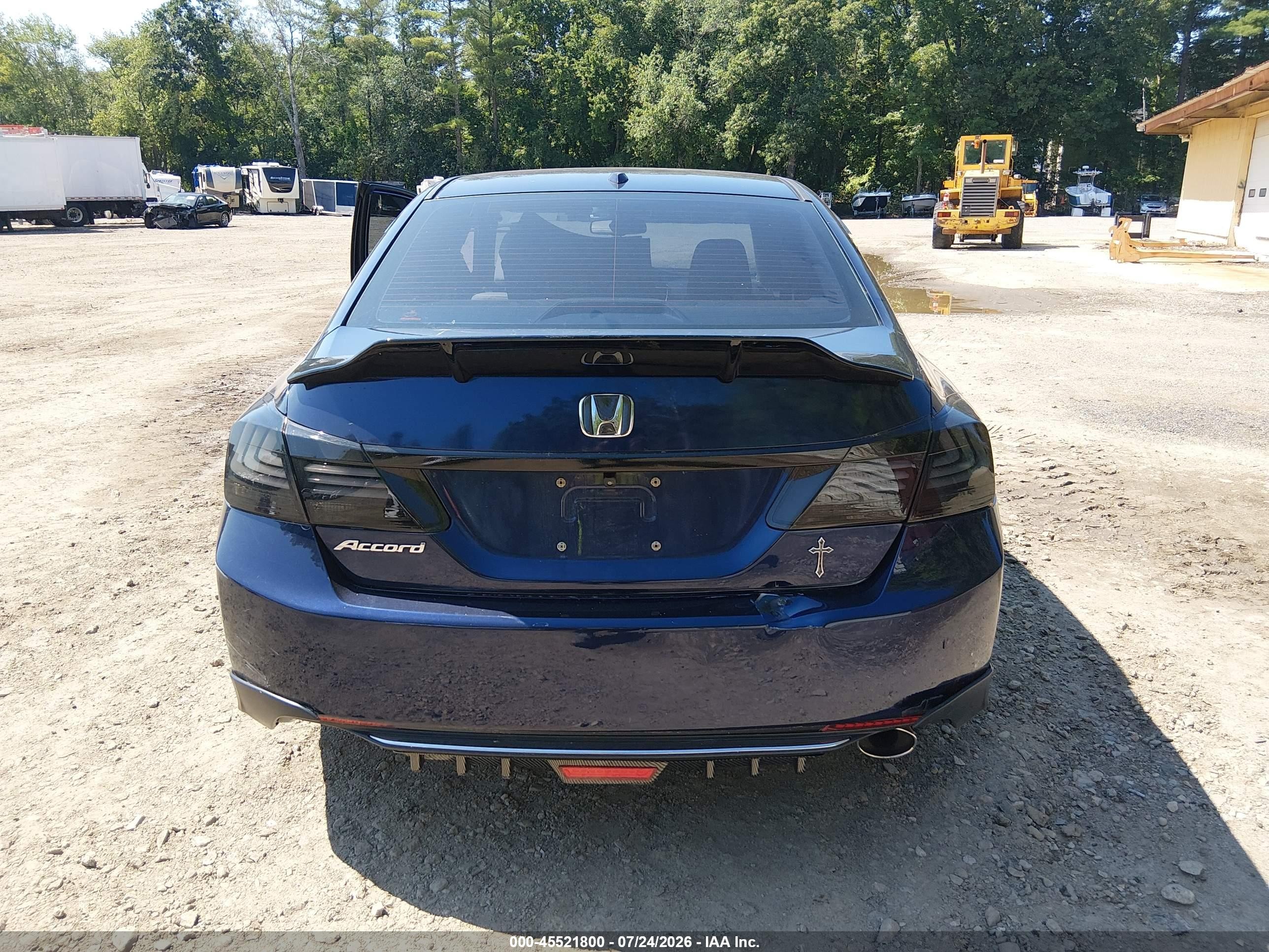 2015 Honda Accord Ex-l Blue vin: 1HGCR2F88FA042092
