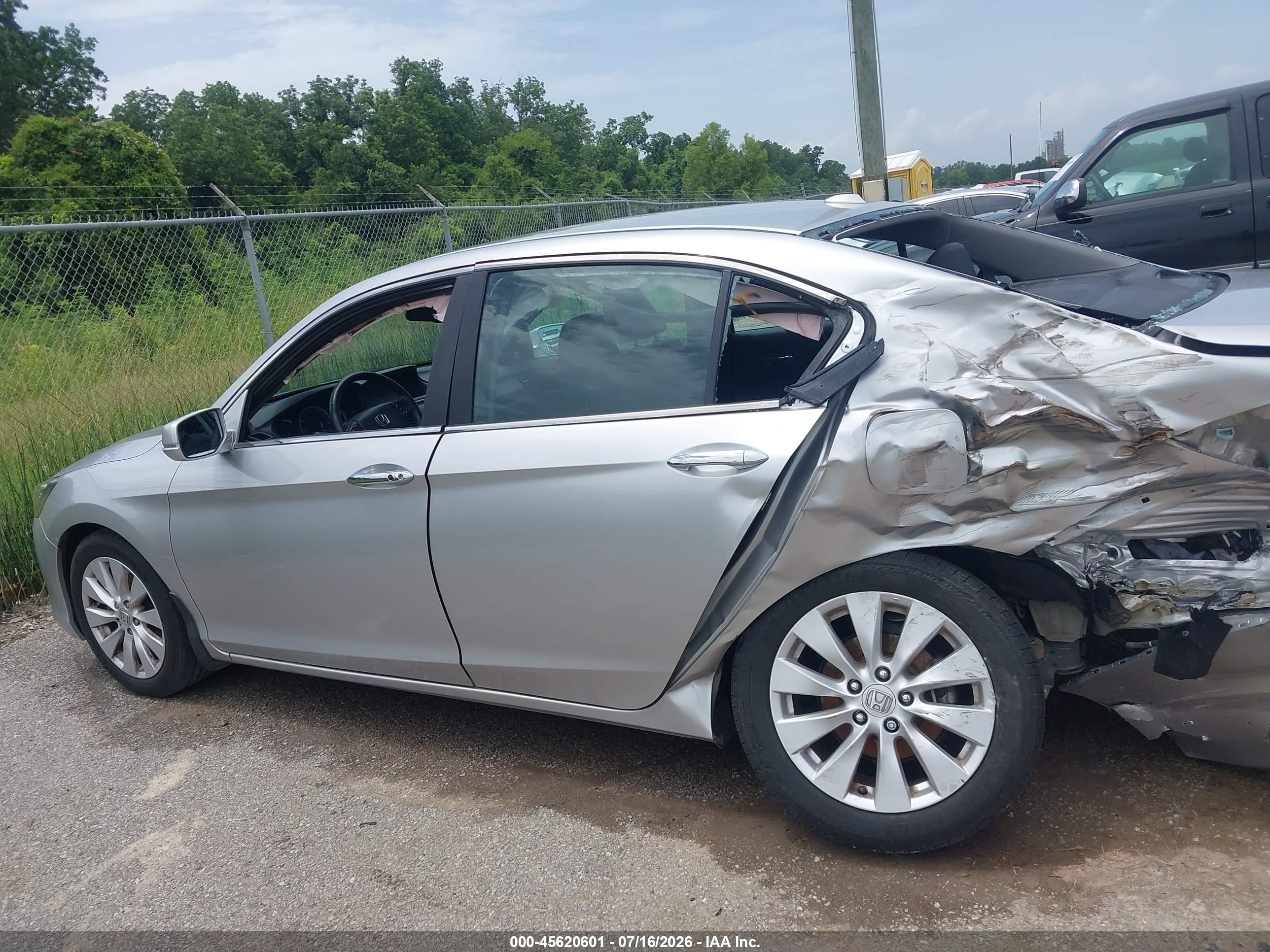 2015 Honda Accord Ex-l Silver vin: 1HGCR2F88FA055537