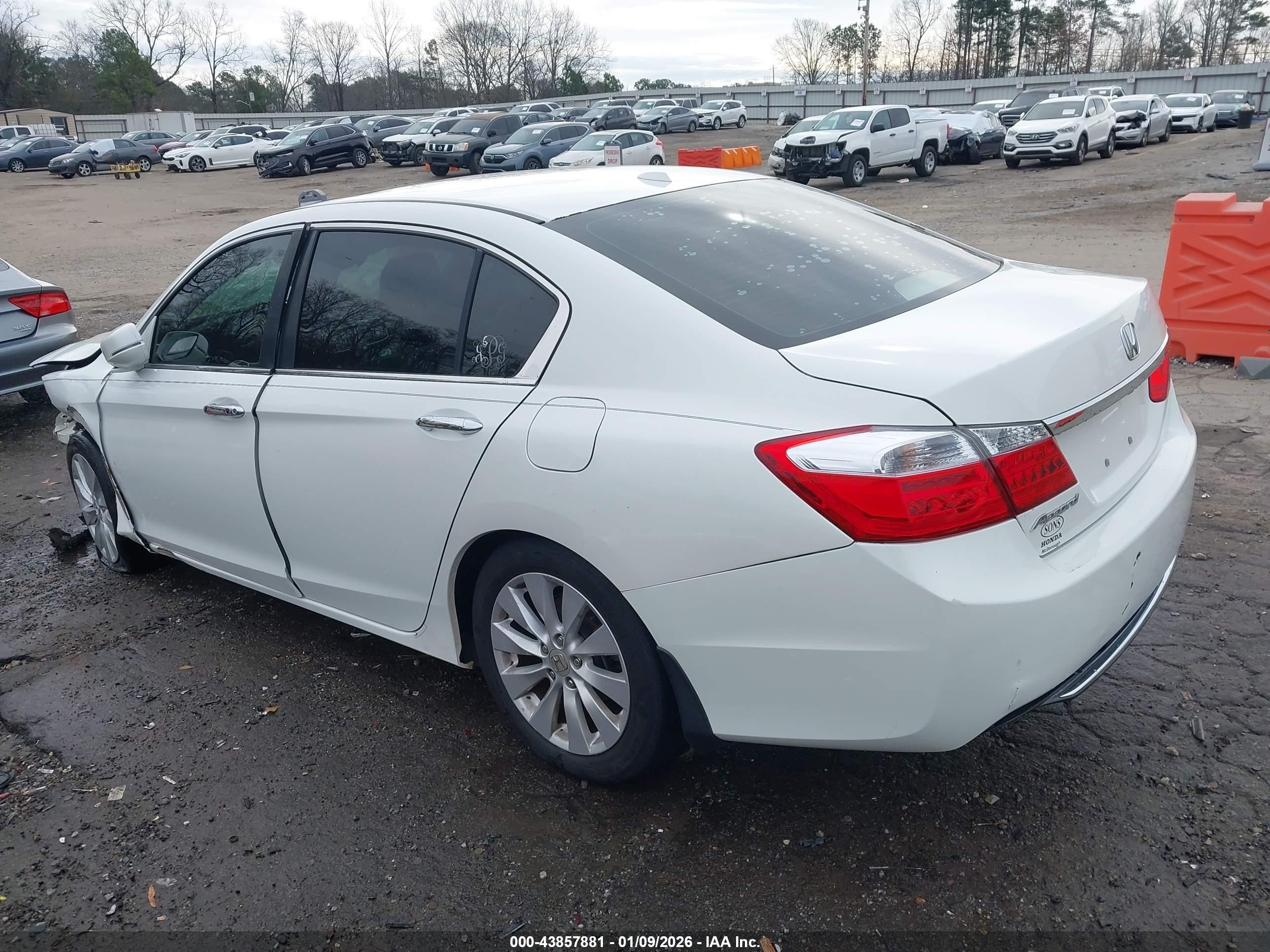 2015 Honda Accord Ex-l White vin: 1HGCR2F88FA067297