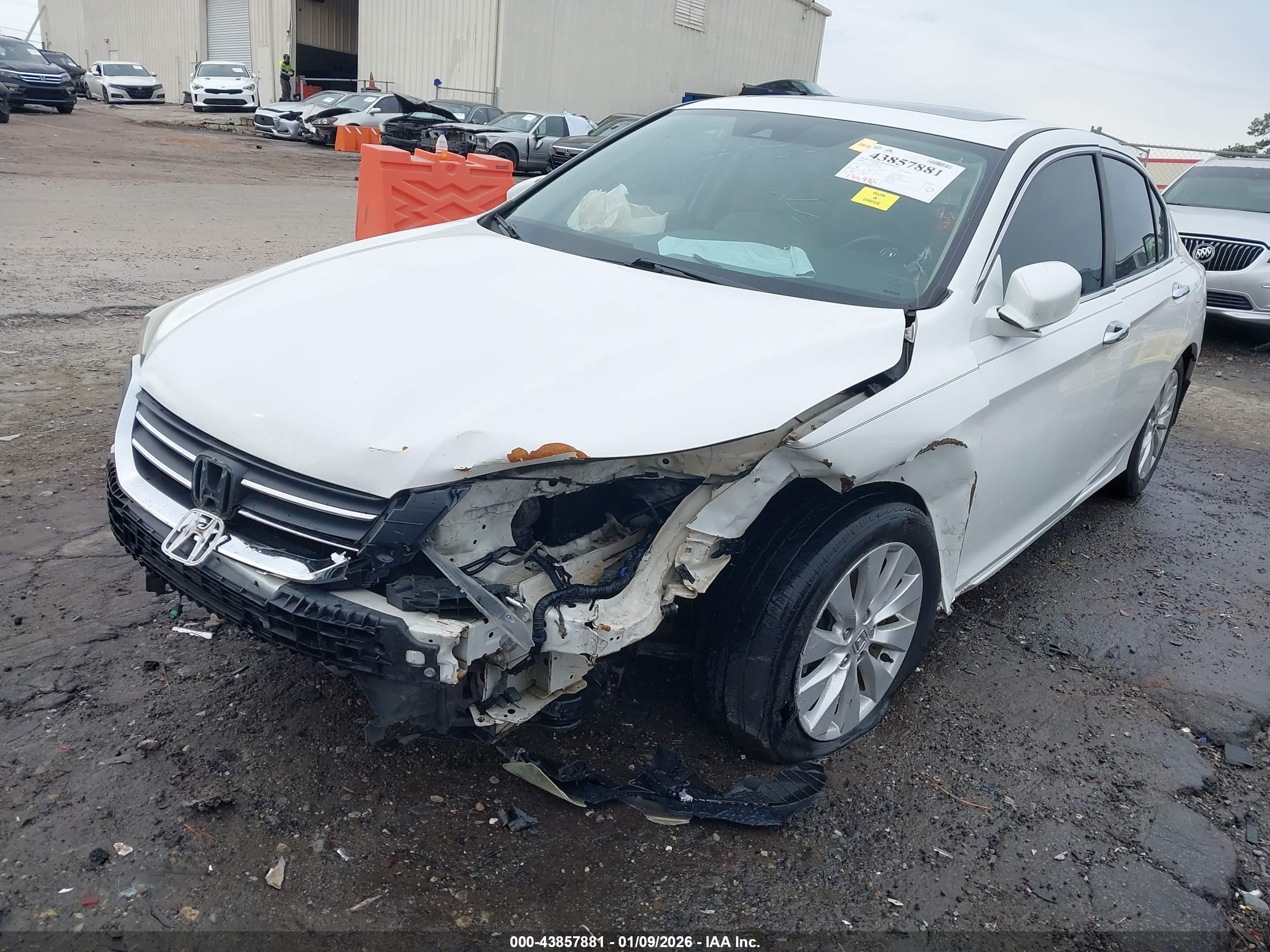 2015 Honda Accord Ex-l White vin: 1HGCR2F88FA067297
