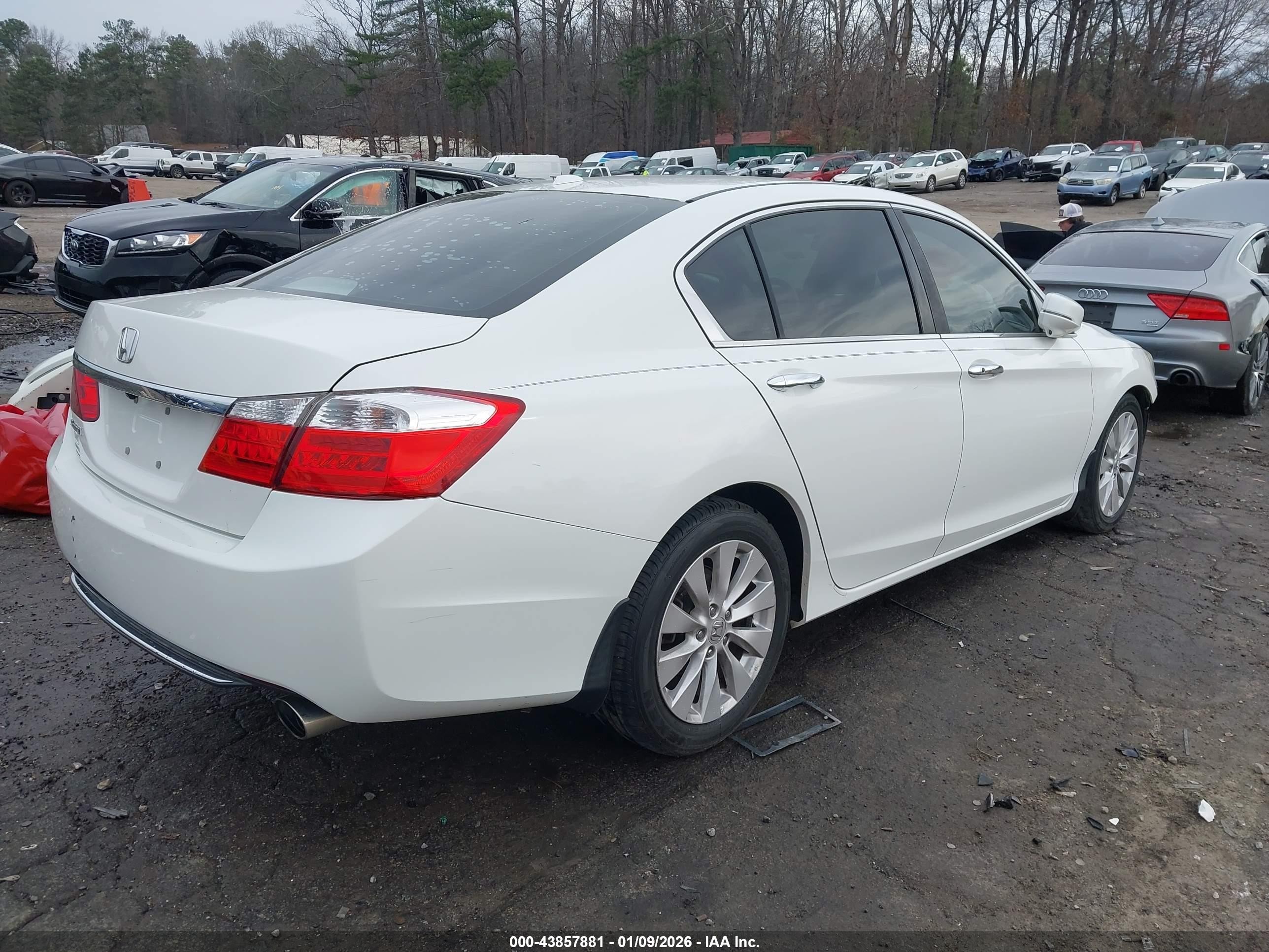 2015 Honda Accord Ex-l White vin: 1HGCR2F88FA067297