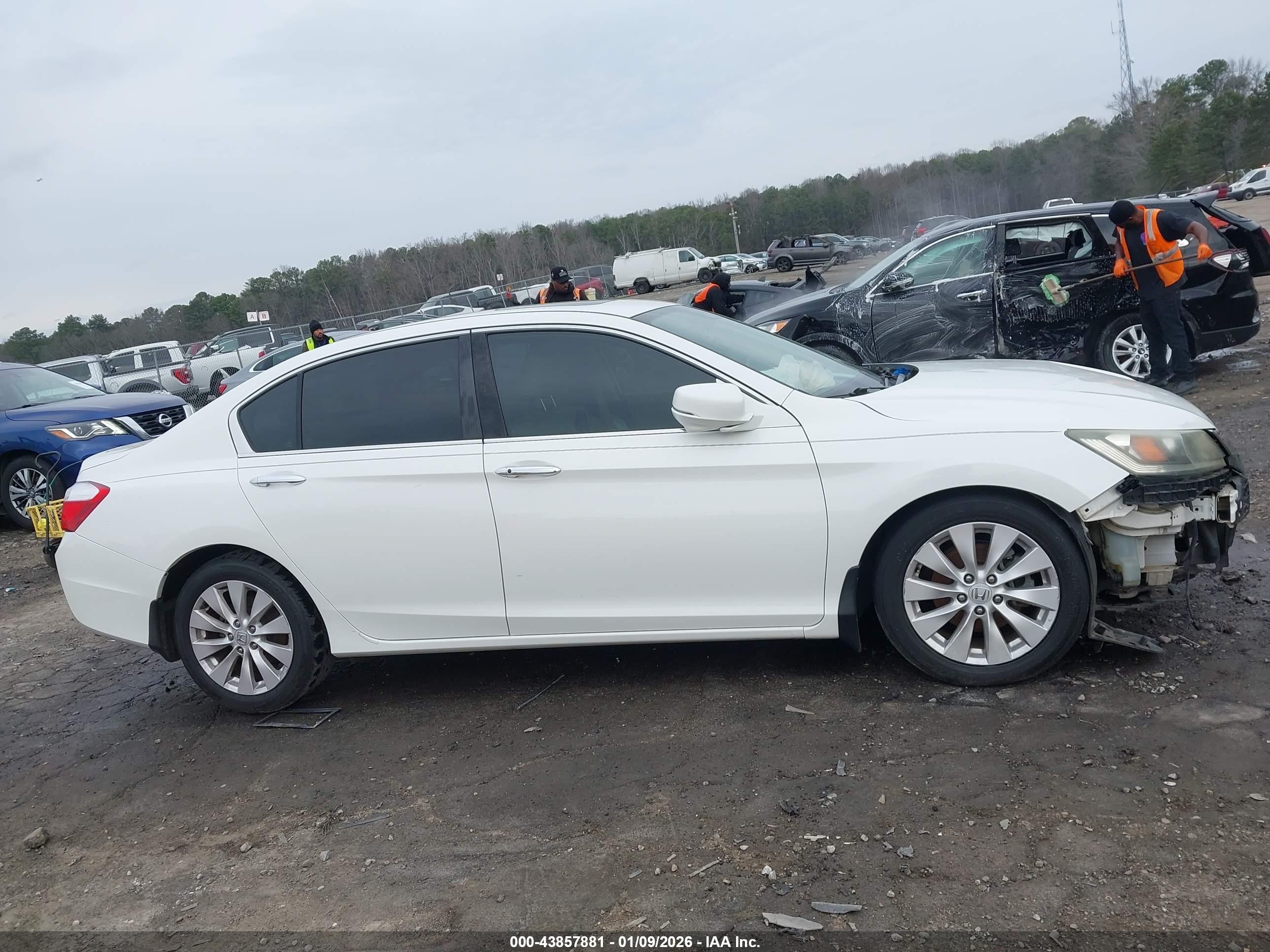 2015 Honda Accord Ex-l White vin: 1HGCR2F88FA067297