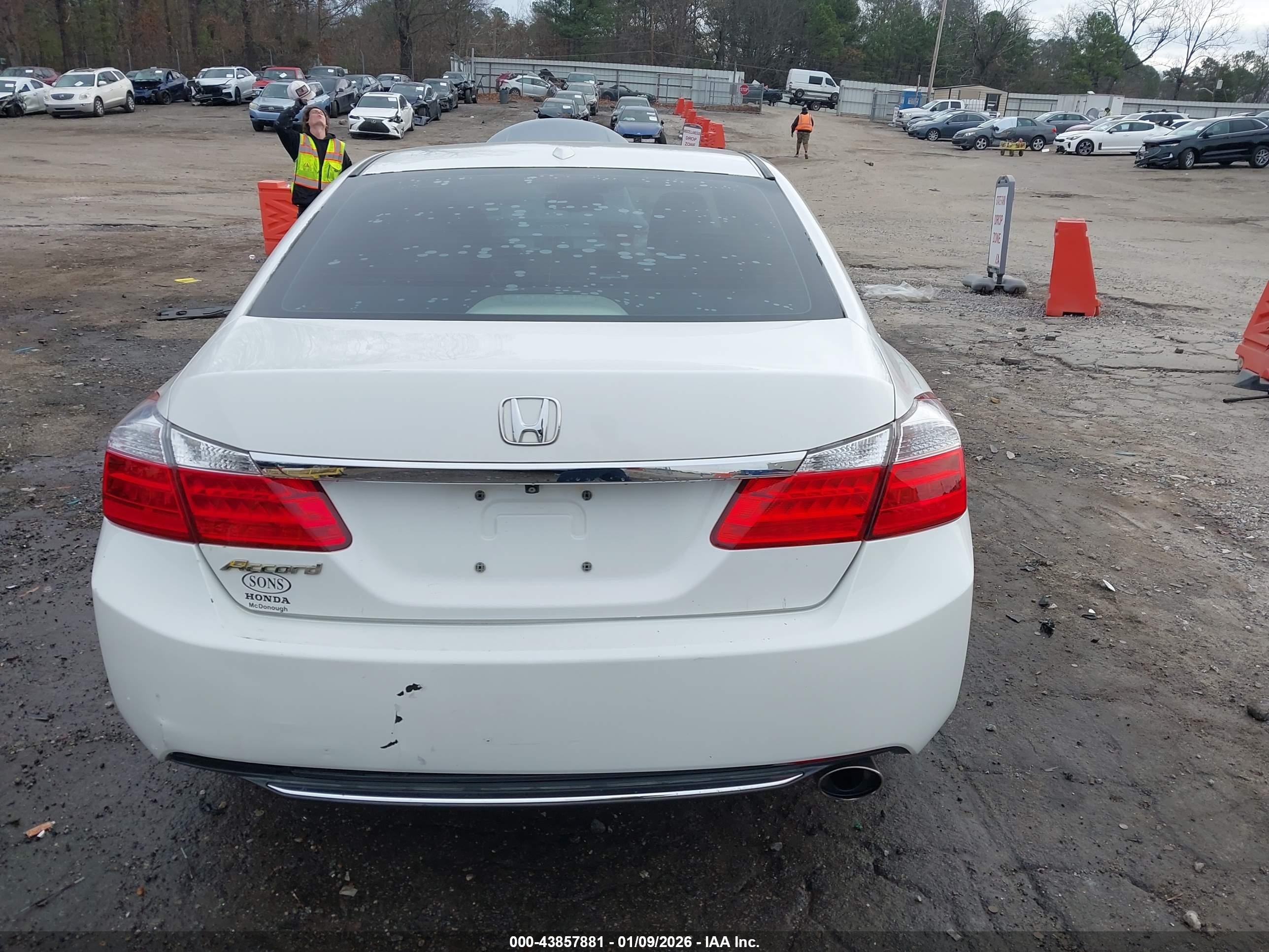 2015 Honda Accord Ex-l White vin: 1HGCR2F88FA067297