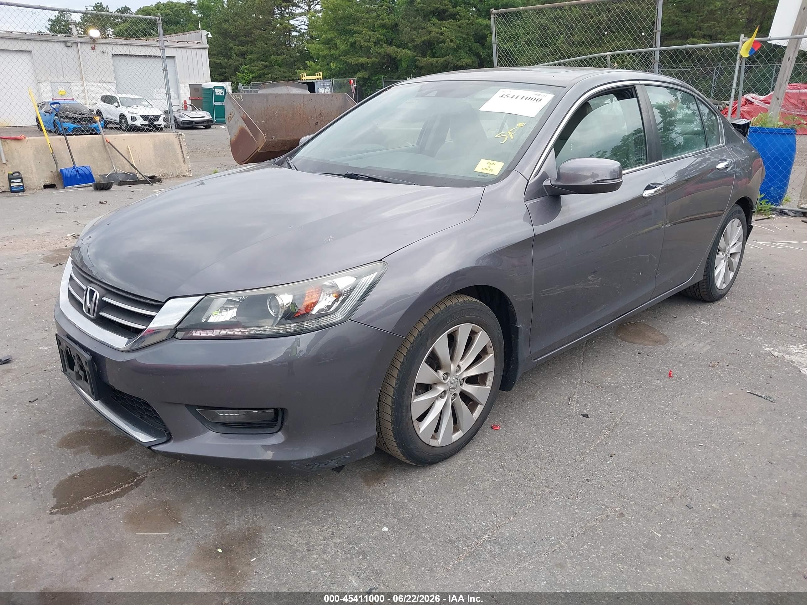 2015 Honda Accord Ex-l Gray vin: 1HGCR2F88FA068076