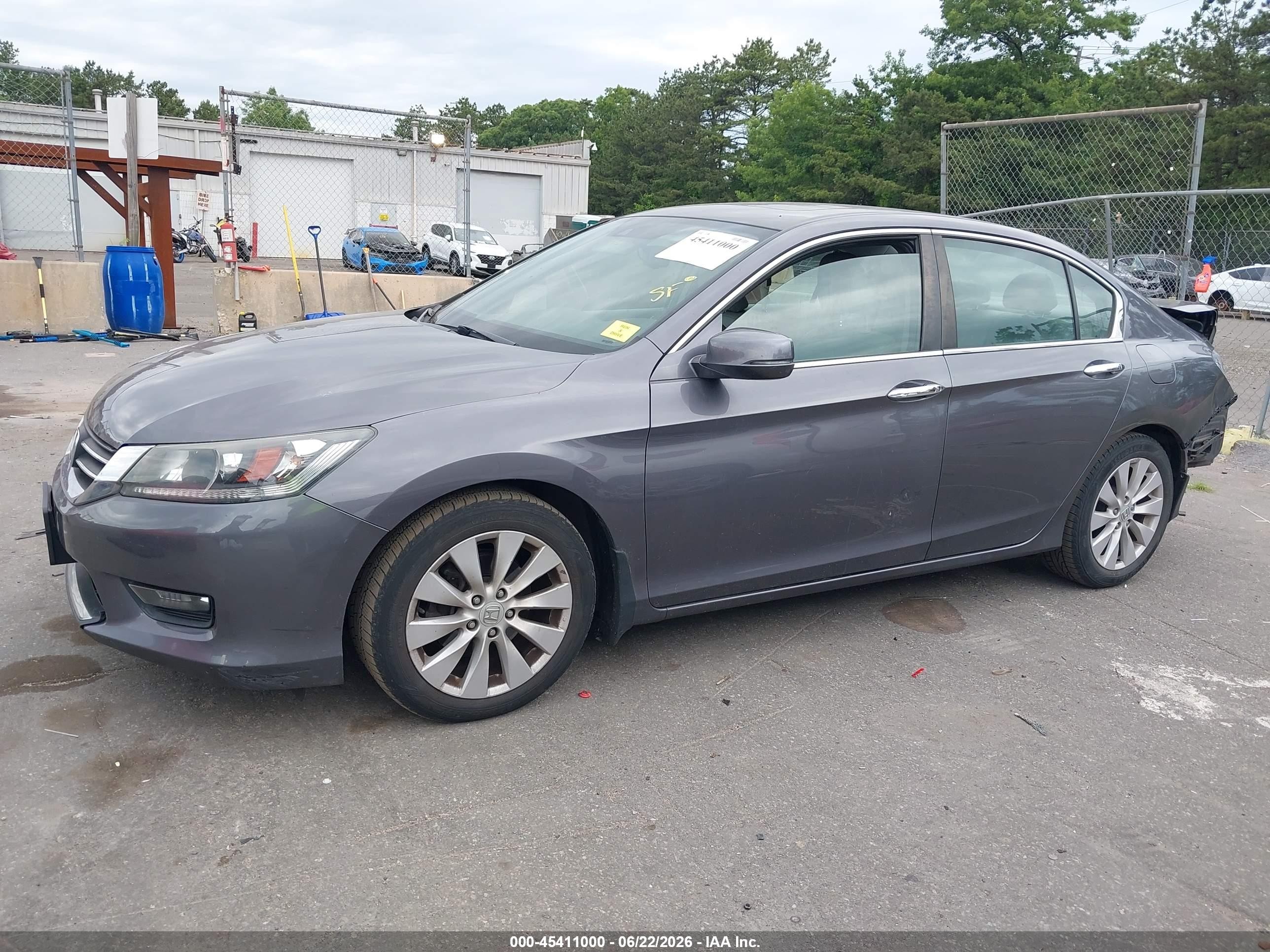 2015 Honda Accord Ex-l Gray vin: 1HGCR2F88FA068076