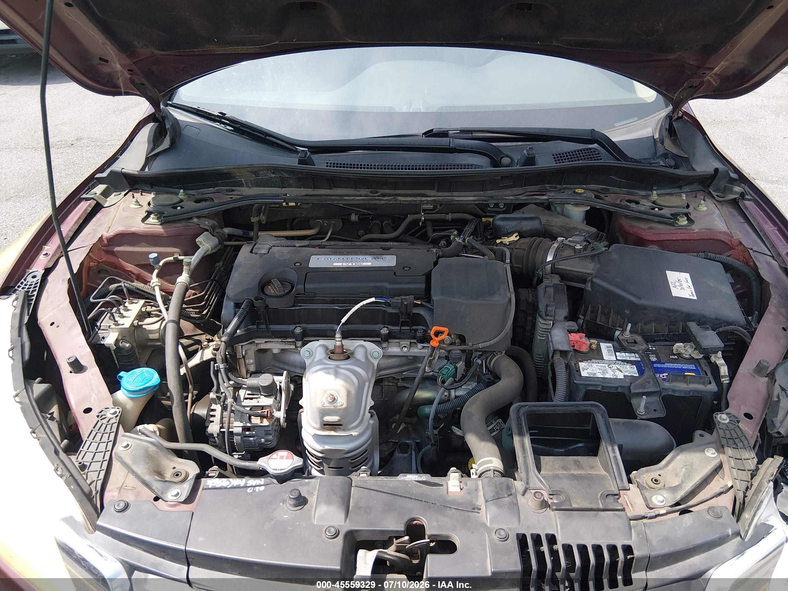 2015 Honda Accord Ex-l Темно-бордовый vin: 1HGCR2F88FA078722