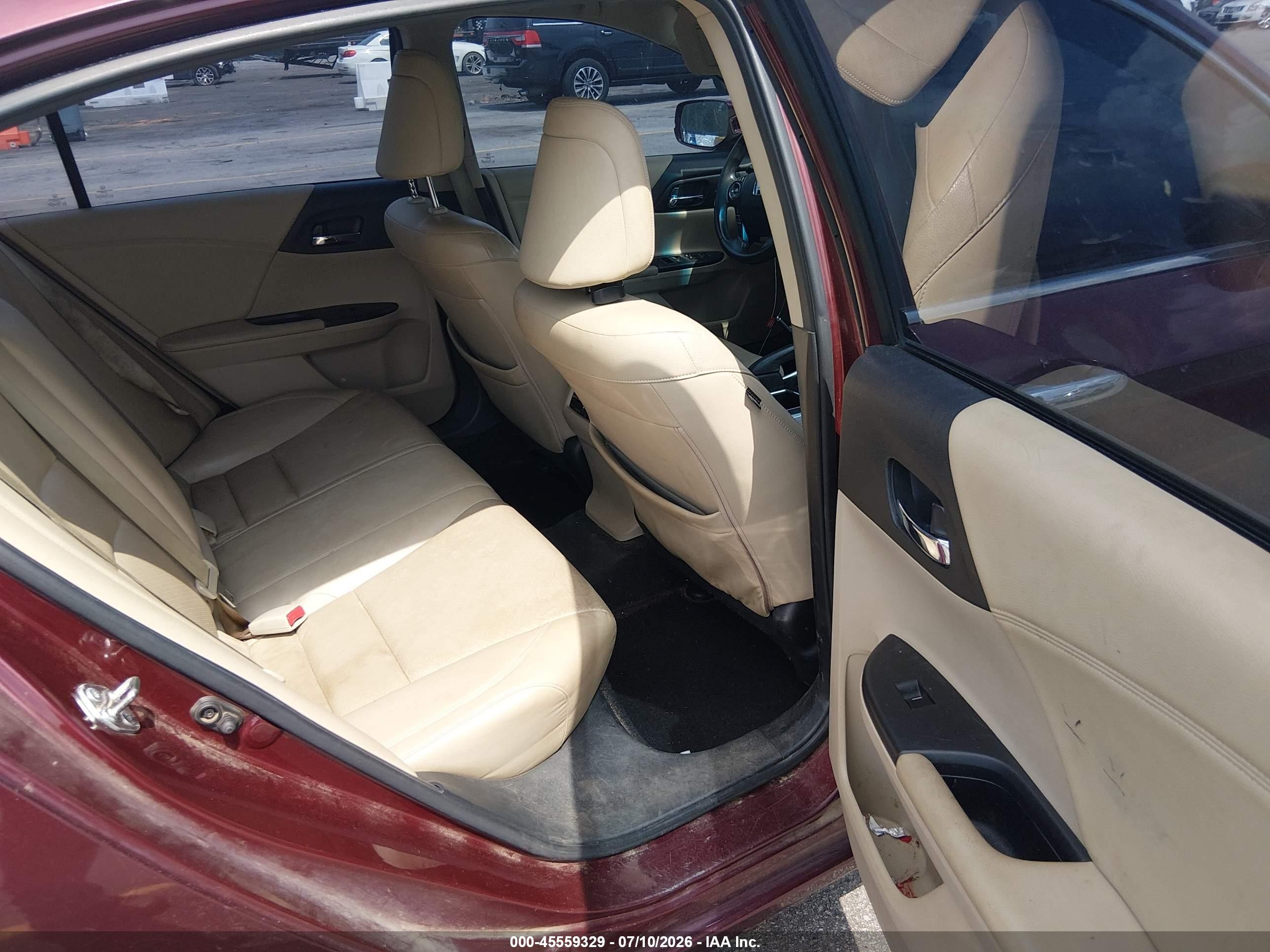 2015 Honda Accord Ex-l Темно-бордовый vin: 1HGCR2F88FA078722