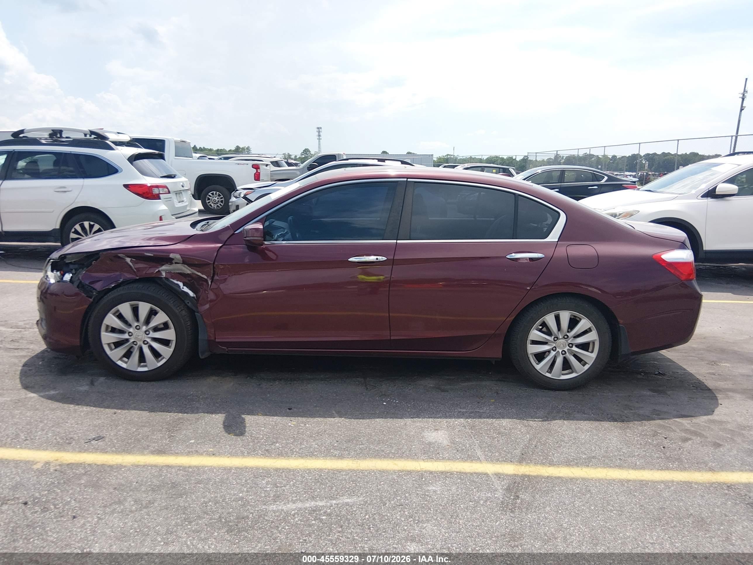 2015 Honda Accord Ex-l Темно-бордовый vin: 1HGCR2F88FA078722