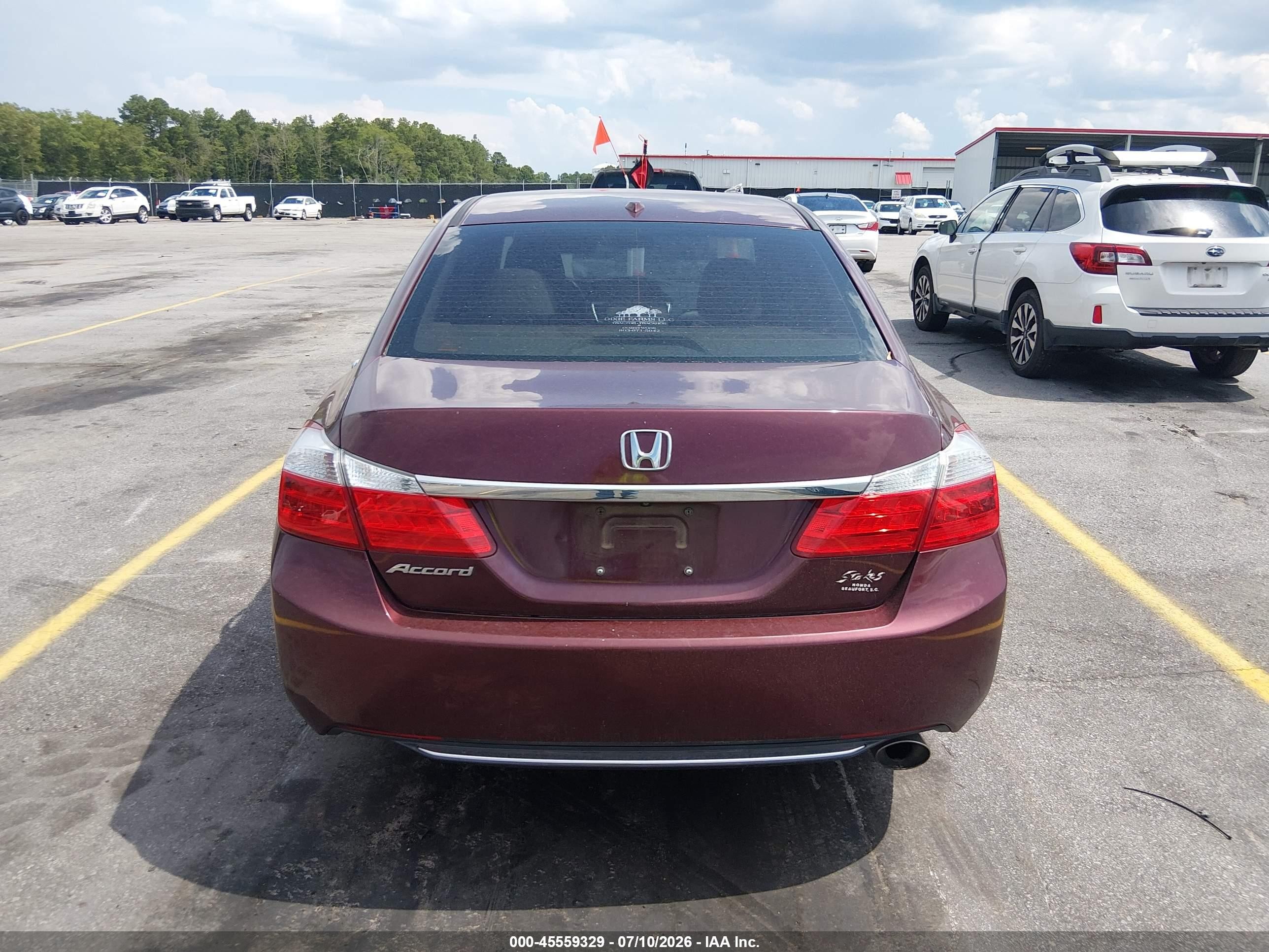 2015 Honda Accord Ex-l Темно-бордовый vin: 1HGCR2F88FA078722