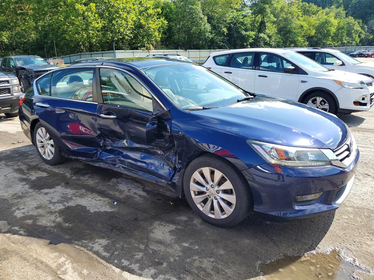2015 Honda Accord Exl Blue vin: 1HGCR2F88FA079319