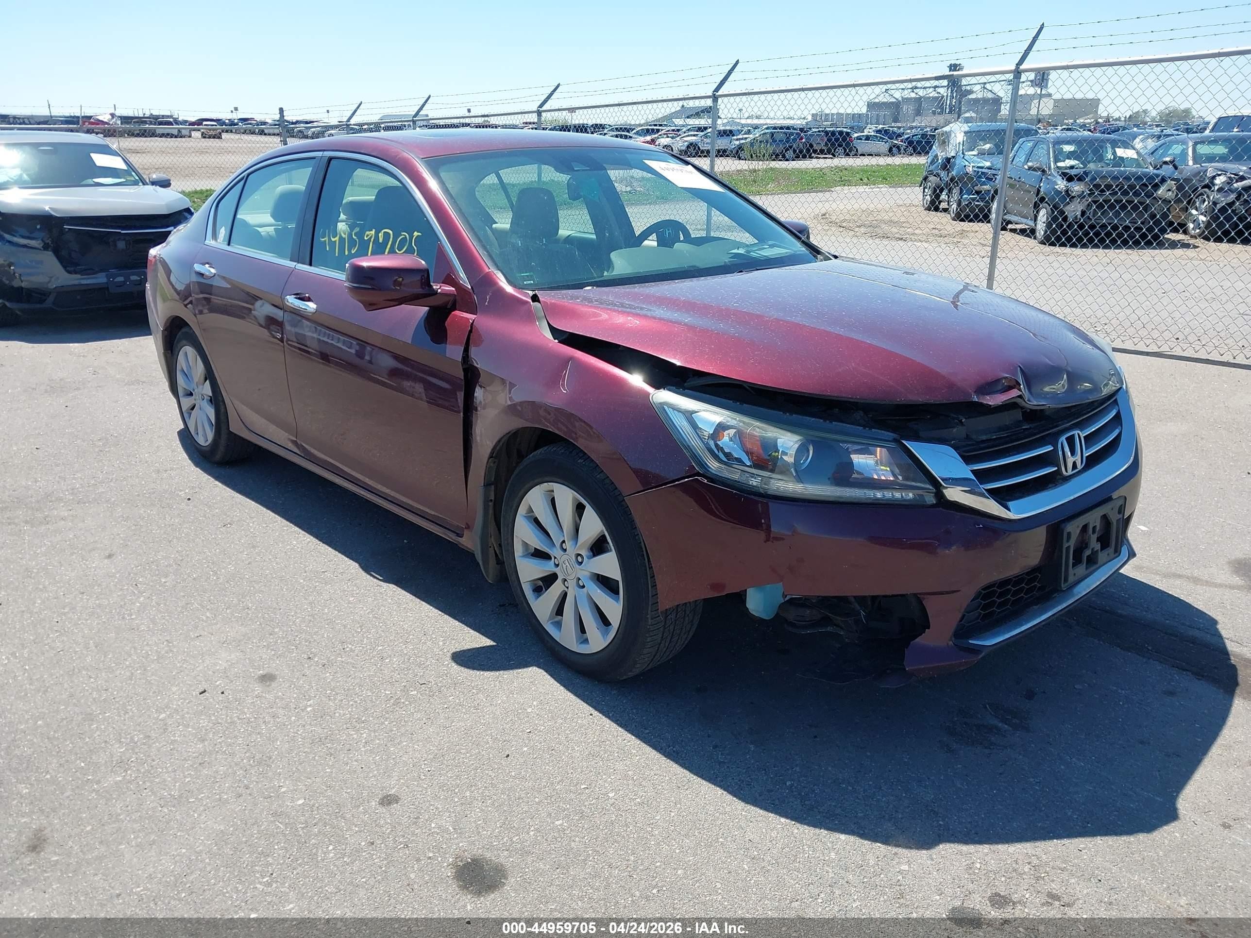 2015 Honda Accord Ex-l Maroon vin: 1HGCR2F88FA091311