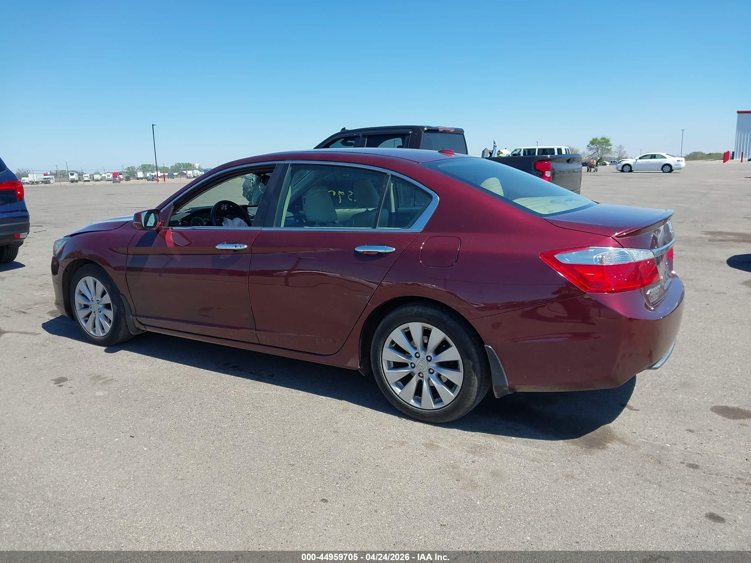 2015 Honda Accord Ex-l Maroon vin: 1HGCR2F88FA091311