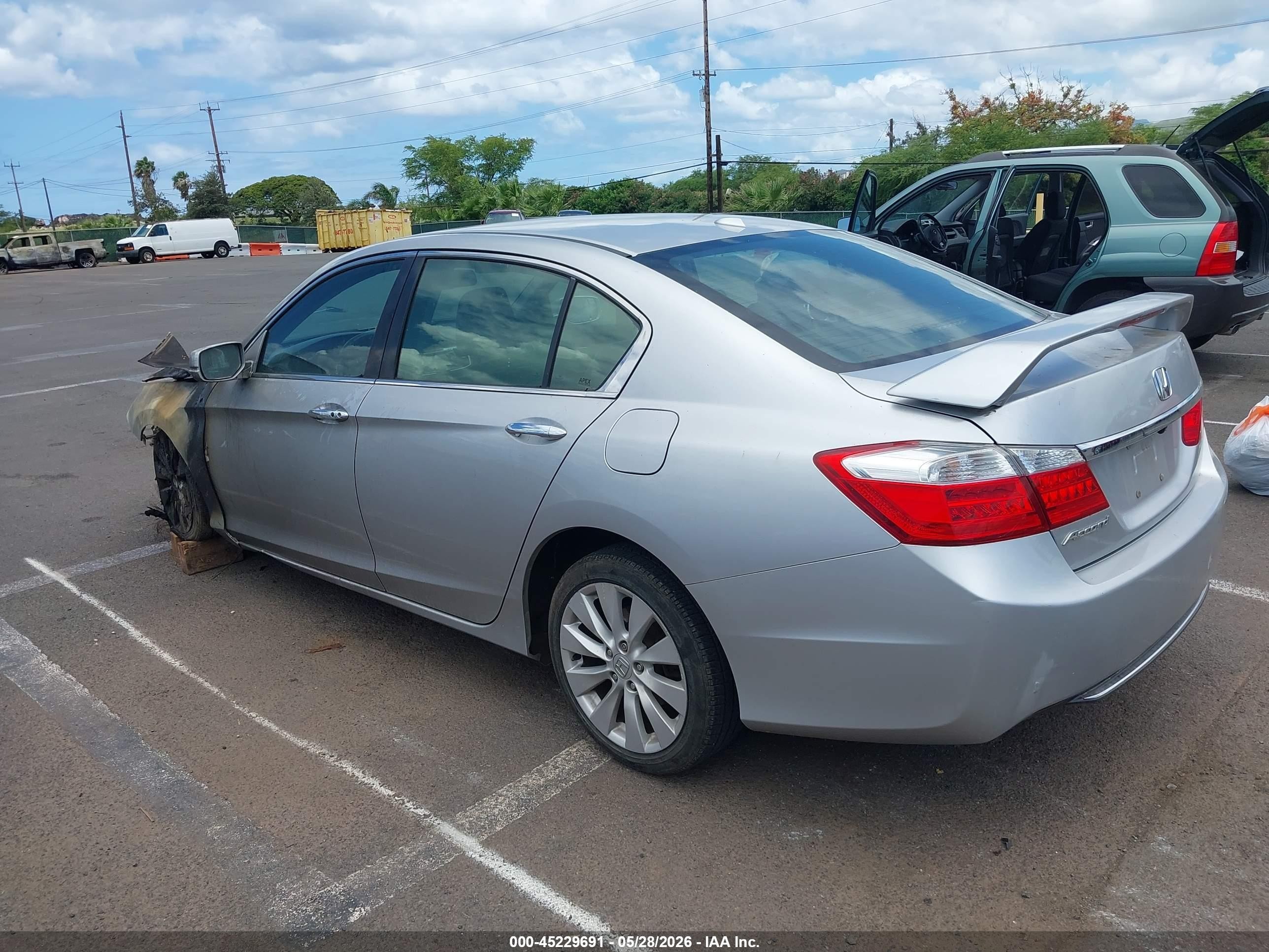 2015 Honda Accord Ex-l Gray vin: 1HGCR2F88FA102453