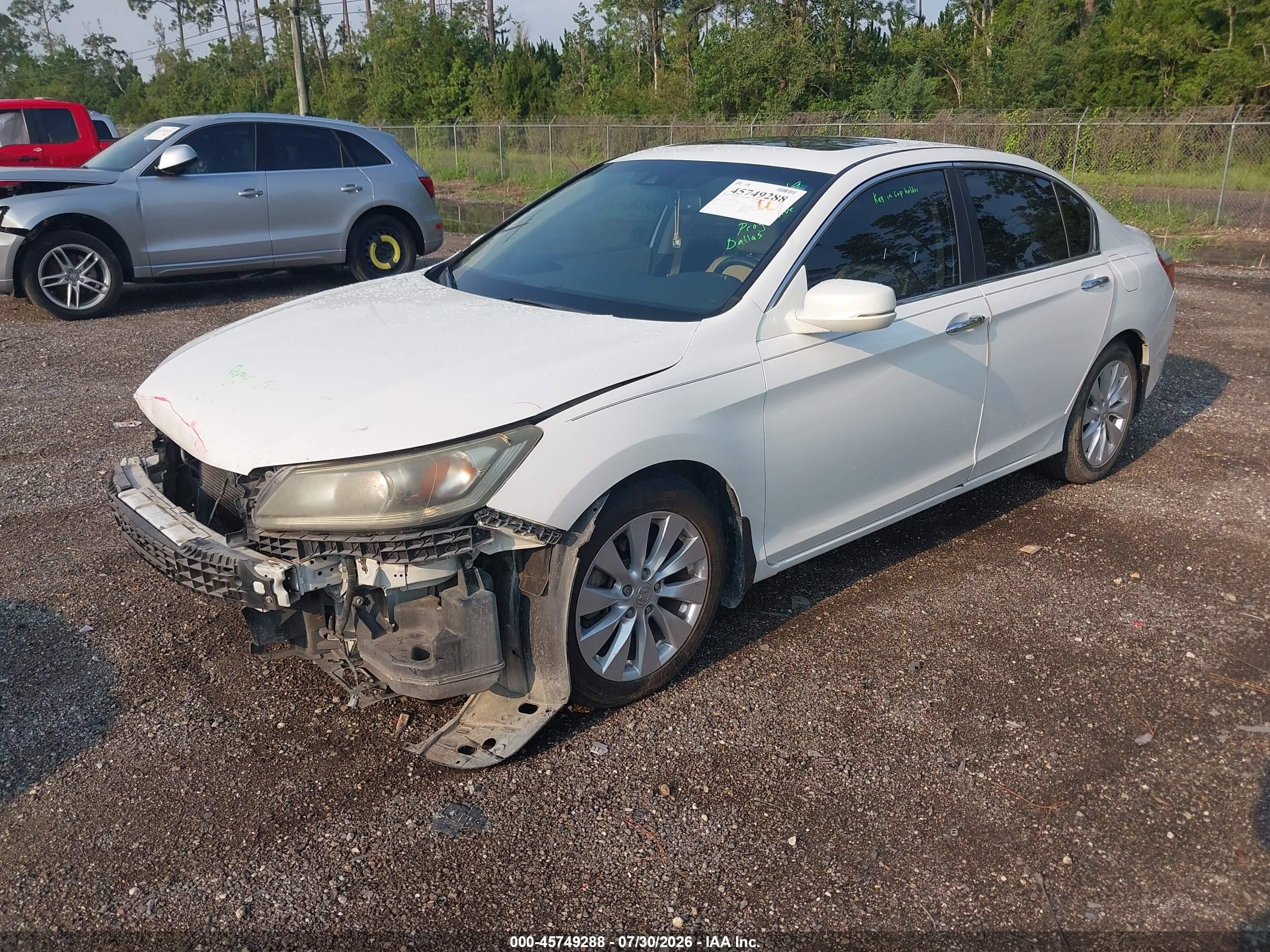 2015 Honda Accord Ex-l White vin: 1HGCR2F88FA146288