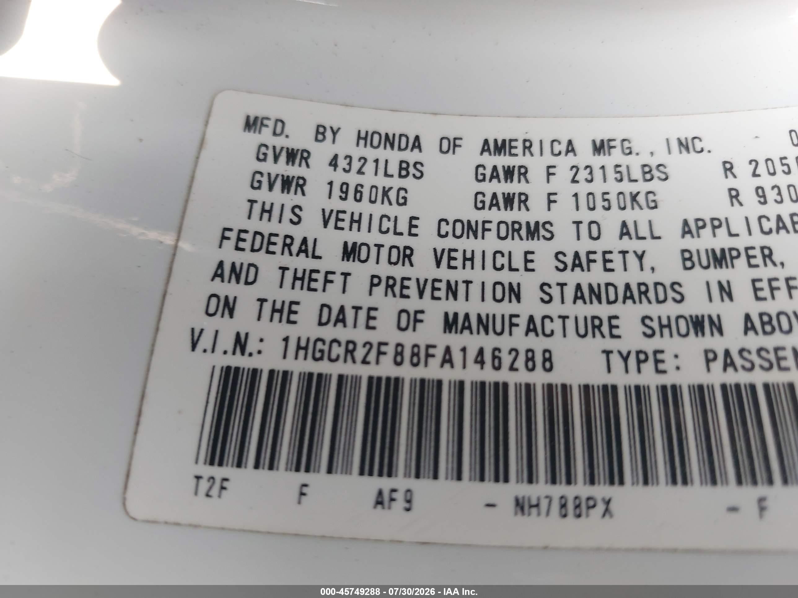 2015 Honda Accord Ex-l White vin: 1HGCR2F88FA146288