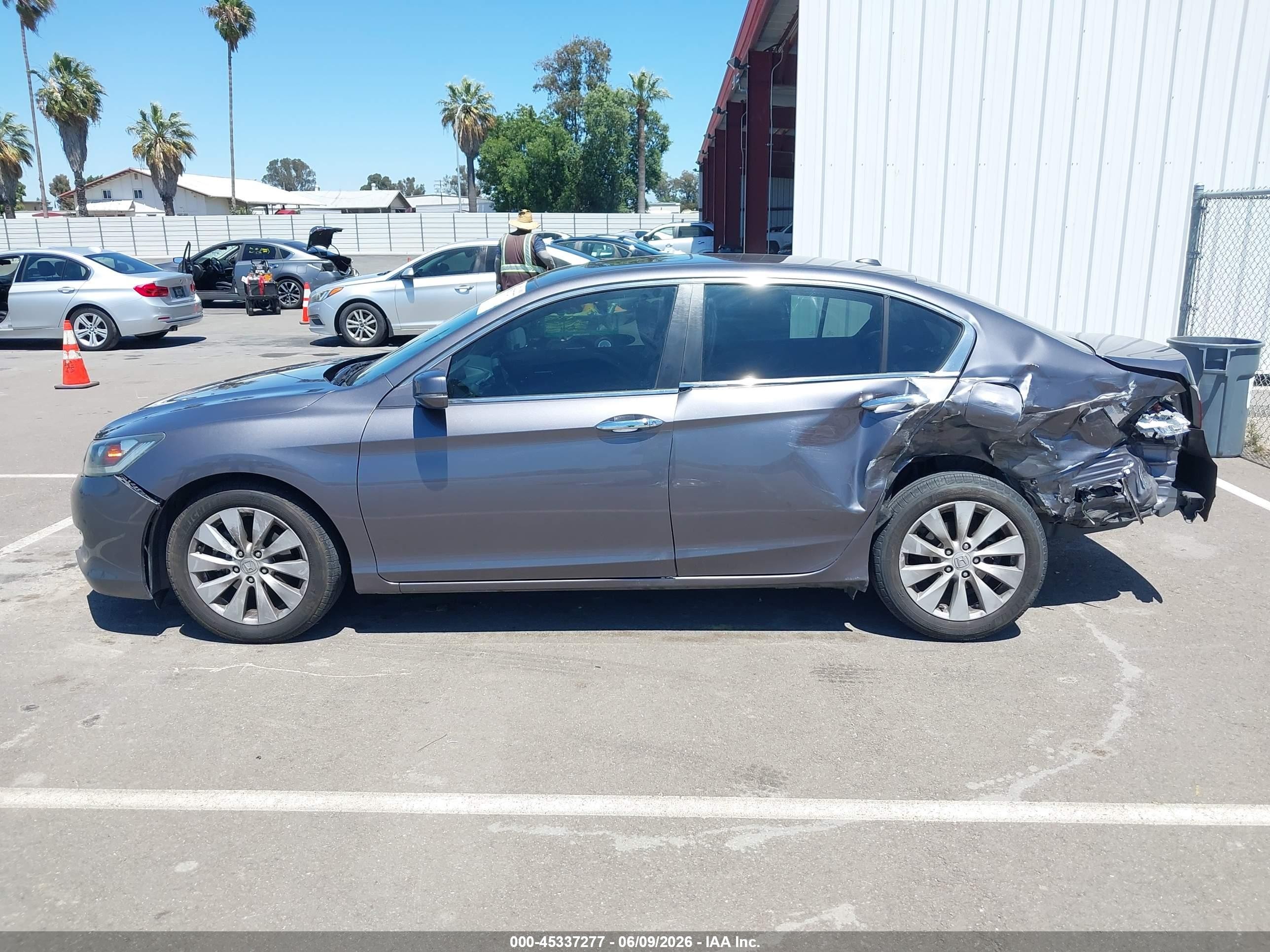 2015 Honda Accord Ex-l Gray vin: 1HGCR2F88FA216193