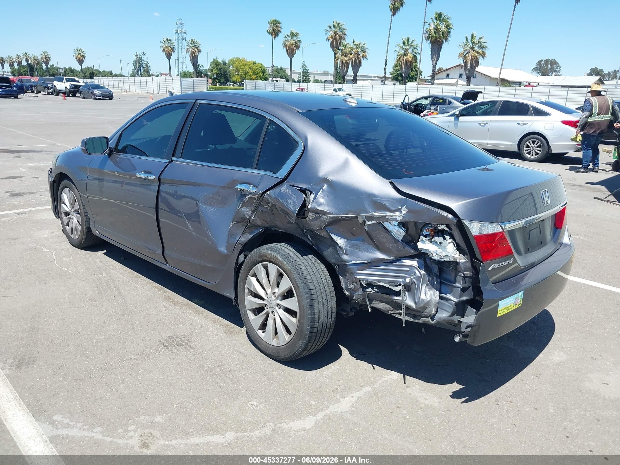 2015 Honda Accord Ex-l Gray vin: 1HGCR2F88FA216193