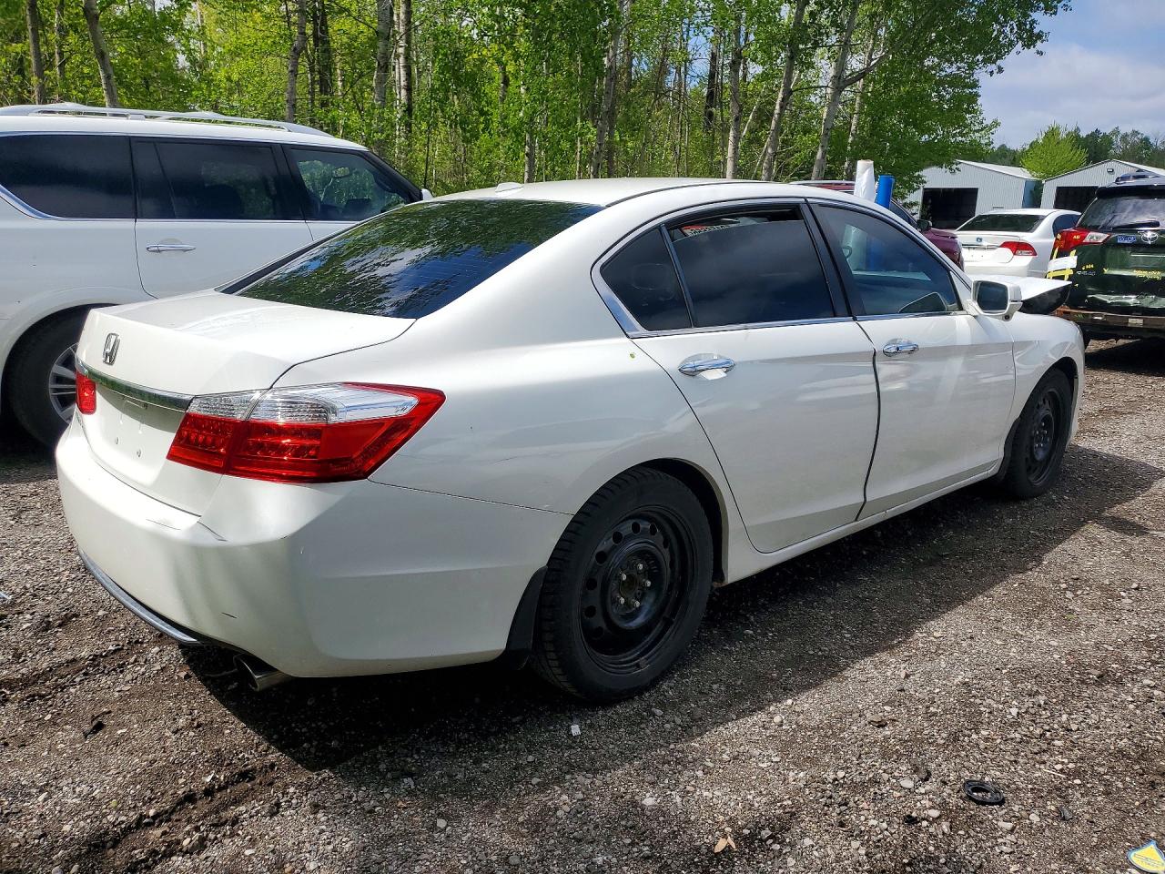 2015 Honda Accord Exl White vin: 1HGCR2F88FA809472