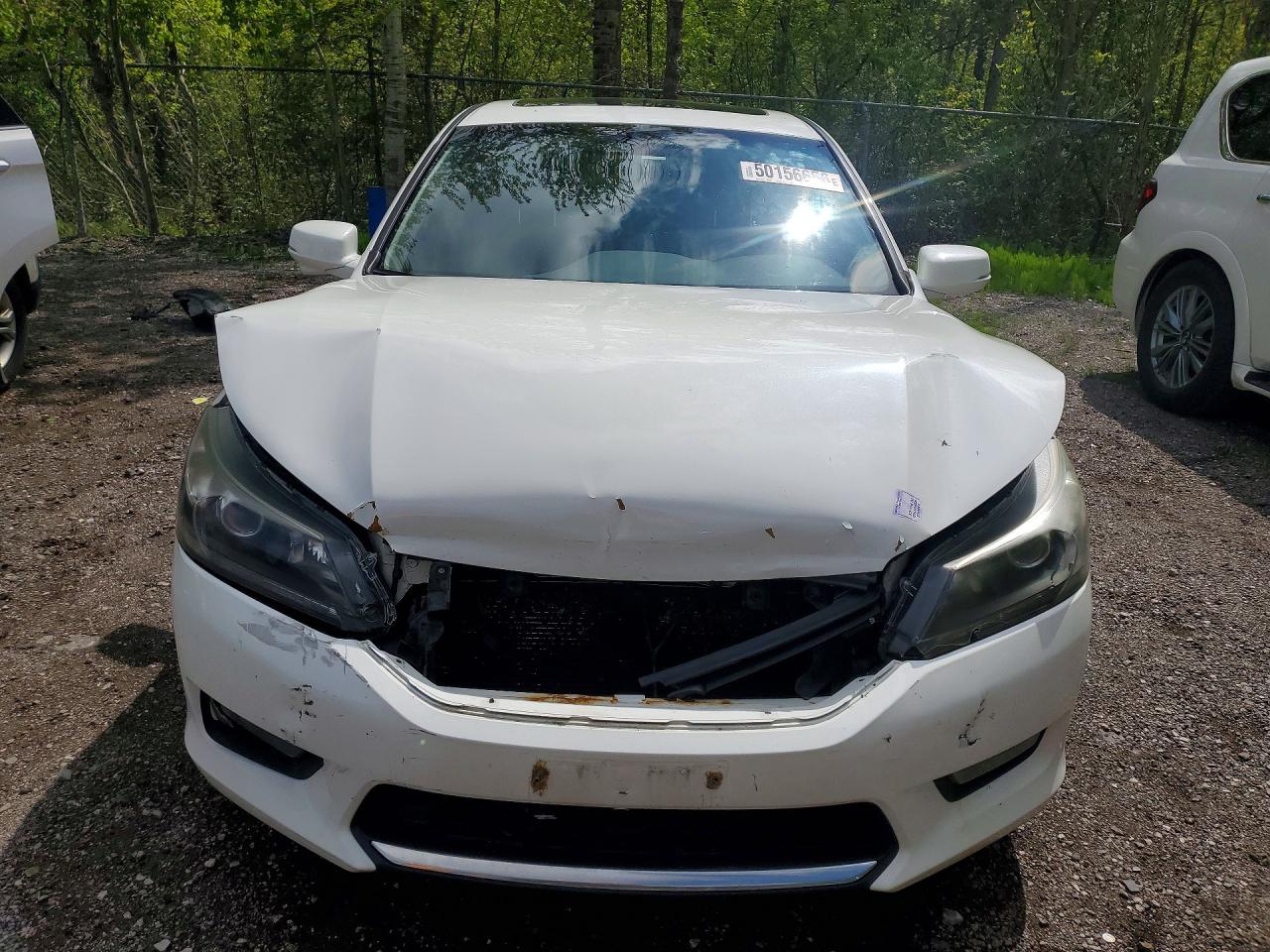 2015 Honda Accord Exl White vin: 1HGCR2F88FA809472