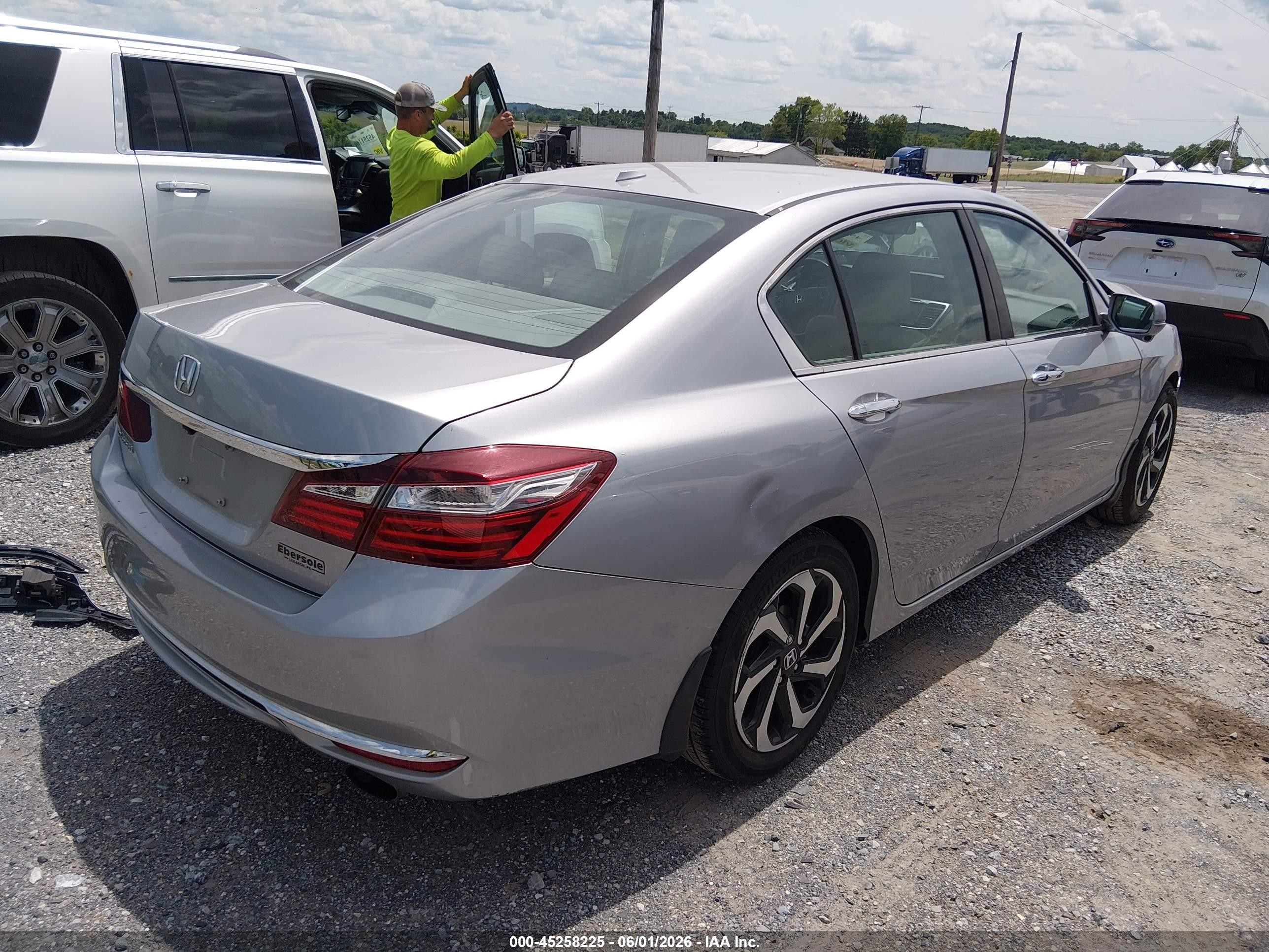 2016 Honda Accord Ex-l Silver vin: 1HGCR2F88GA179664