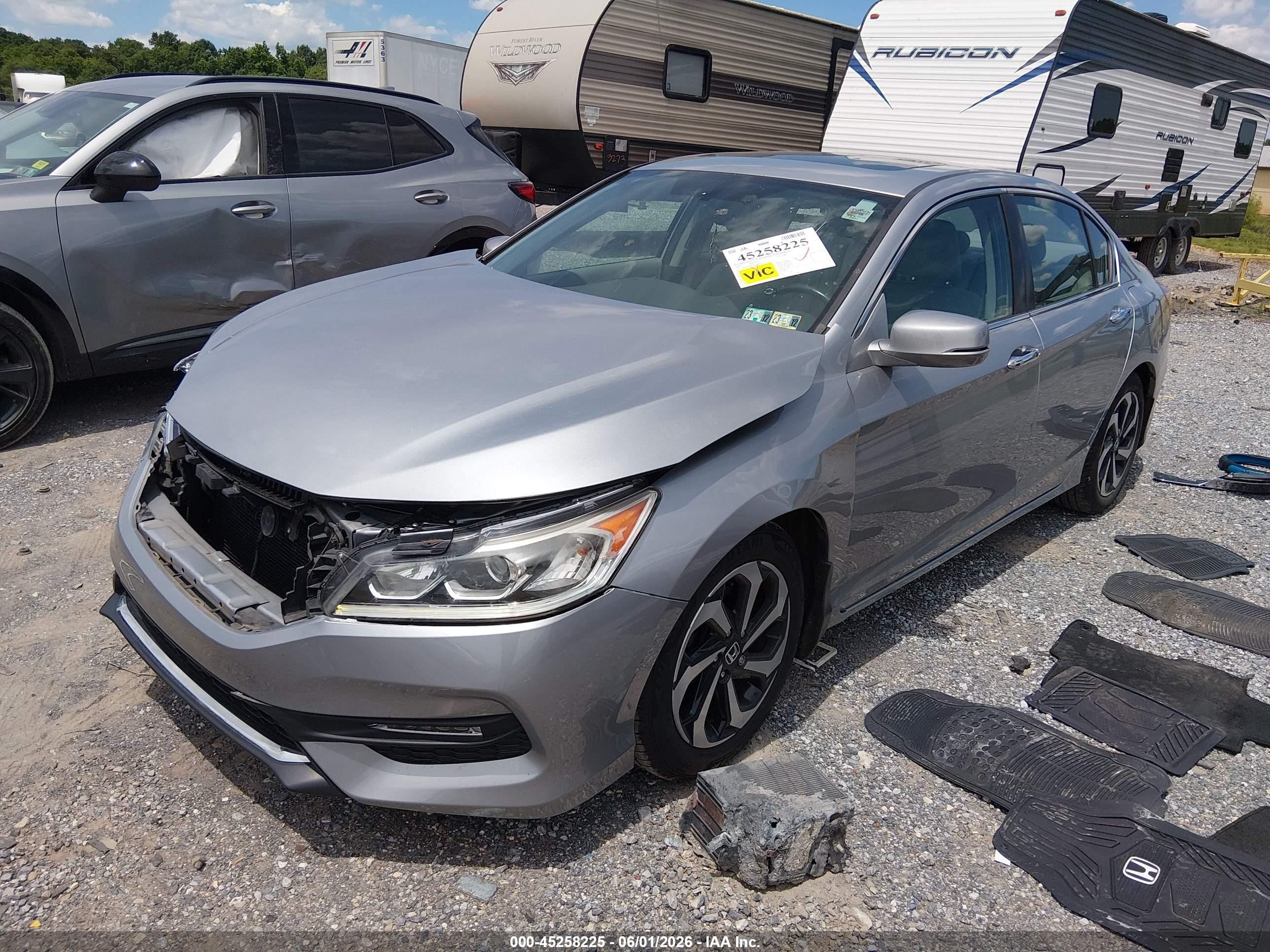 2016 Honda Accord Ex-l Silver vin: 1HGCR2F88GA179664