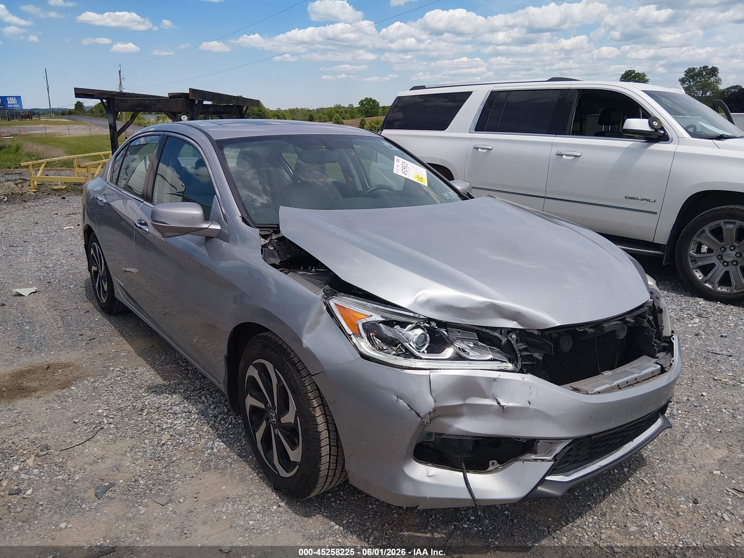 2016 Honda Accord Ex-l Silver vin: 1HGCR2F88GA179664