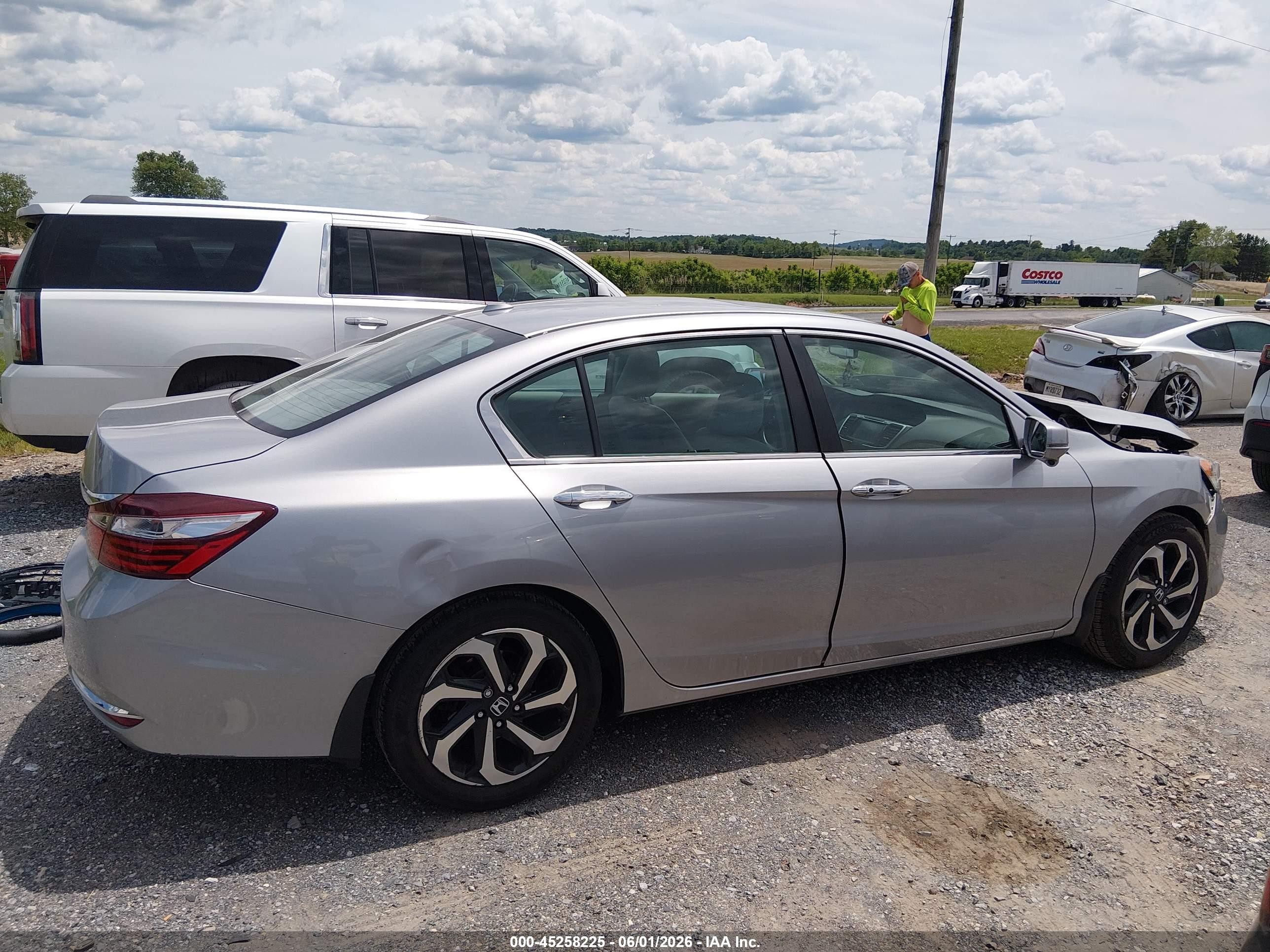 2016 Honda Accord Ex-l Silver vin: 1HGCR2F88GA179664