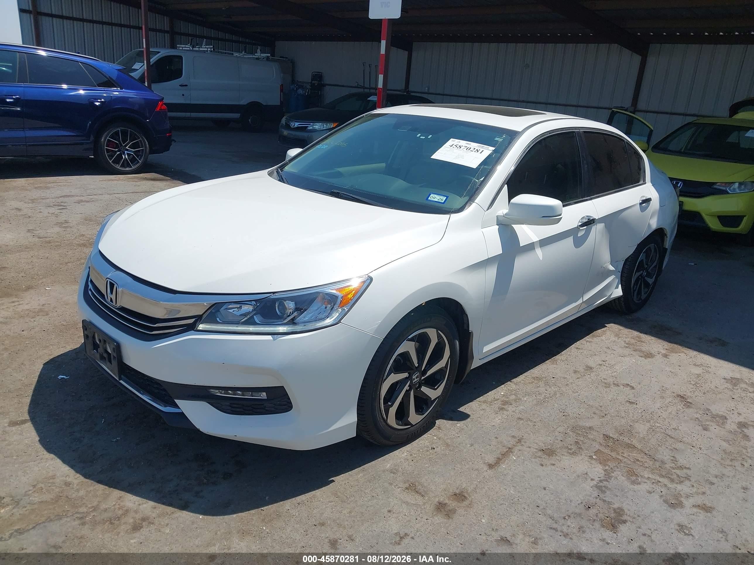 2017 Honda Accord Ex-l White vin: 1HGCR2F88HA029345