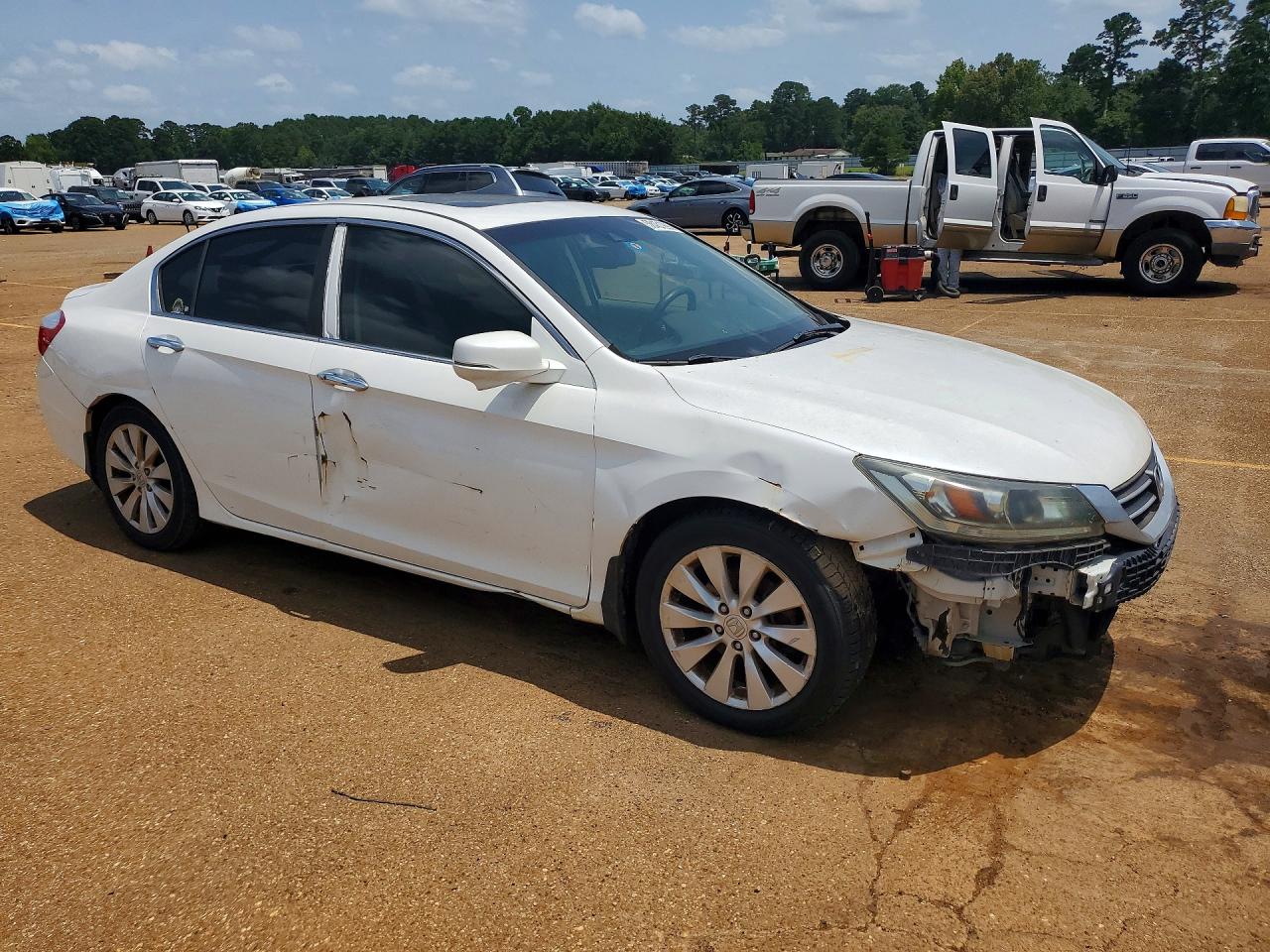 2013 Honda Accord Exl White vin: 1HGCR2F89DA002570