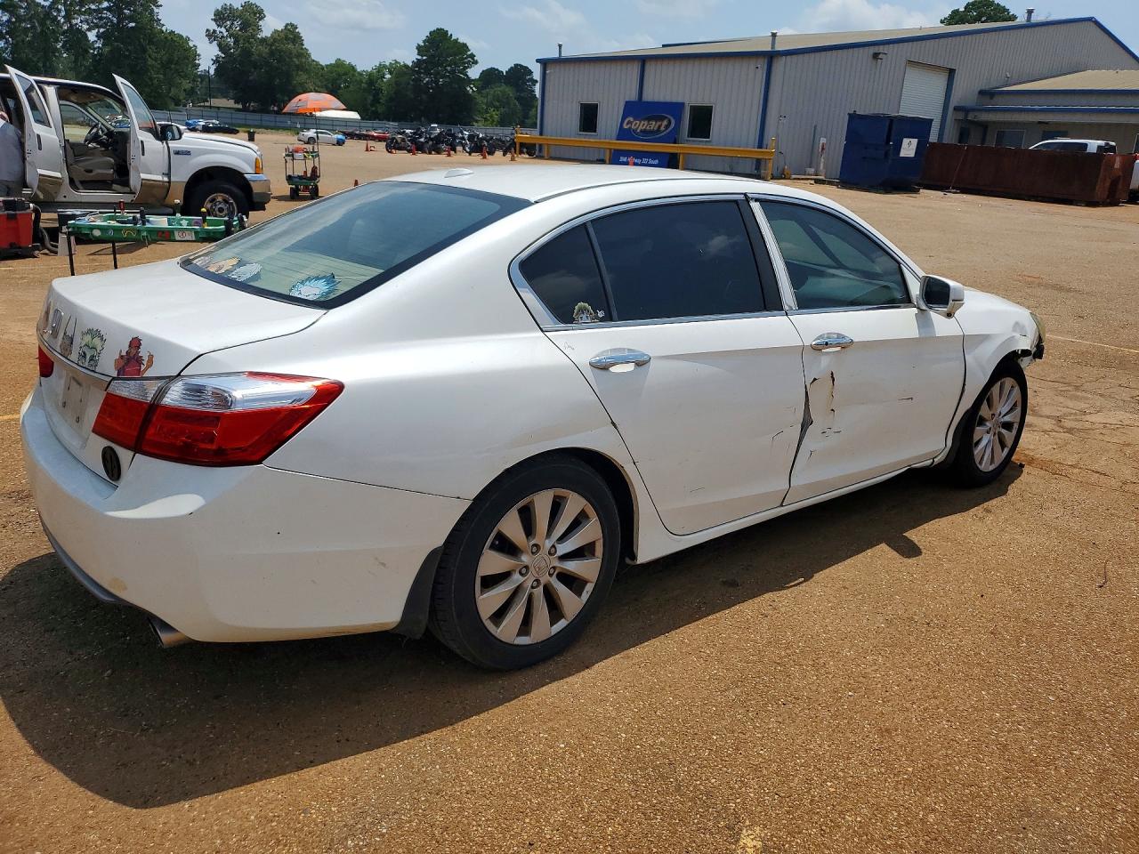 2013 Honda Accord Exl White vin: 1HGCR2F89DA002570