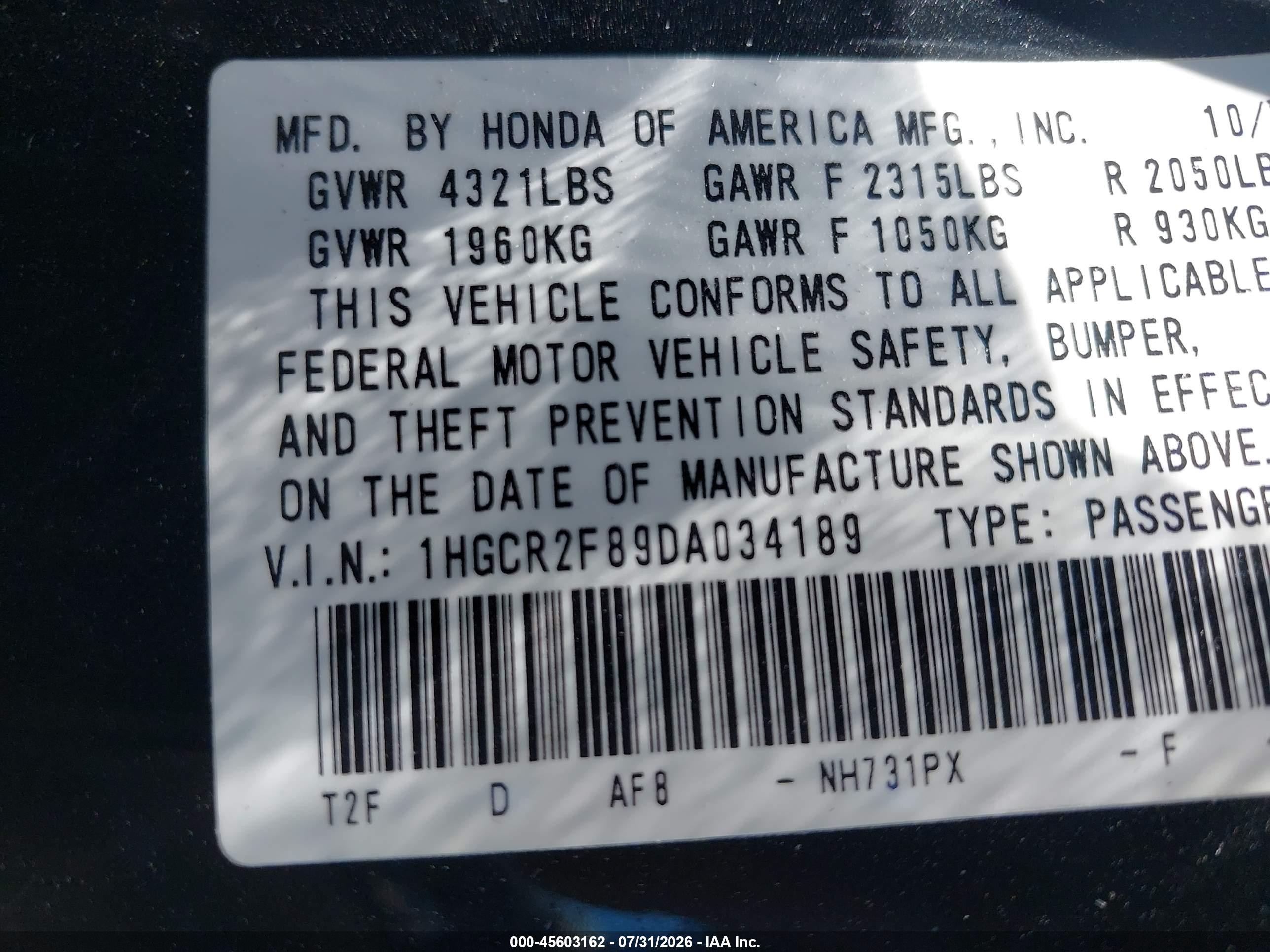 2013 Honda Accord Ex-l Black vin: 1HGCR2F89DA034189