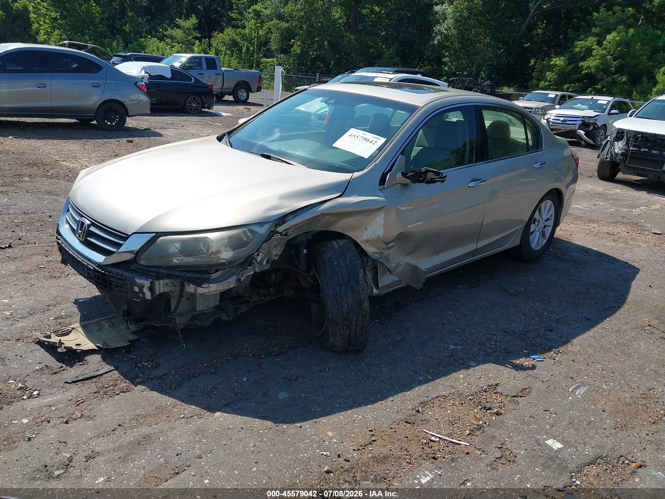2013 Honda Accord Ex-l Gold vin: 1HGCR2F89DA074451