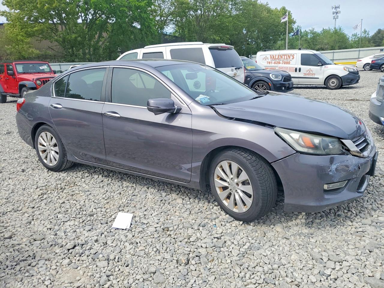 2013 Honda Accord Exl Серый vin: 1HGCR2F89DA083814