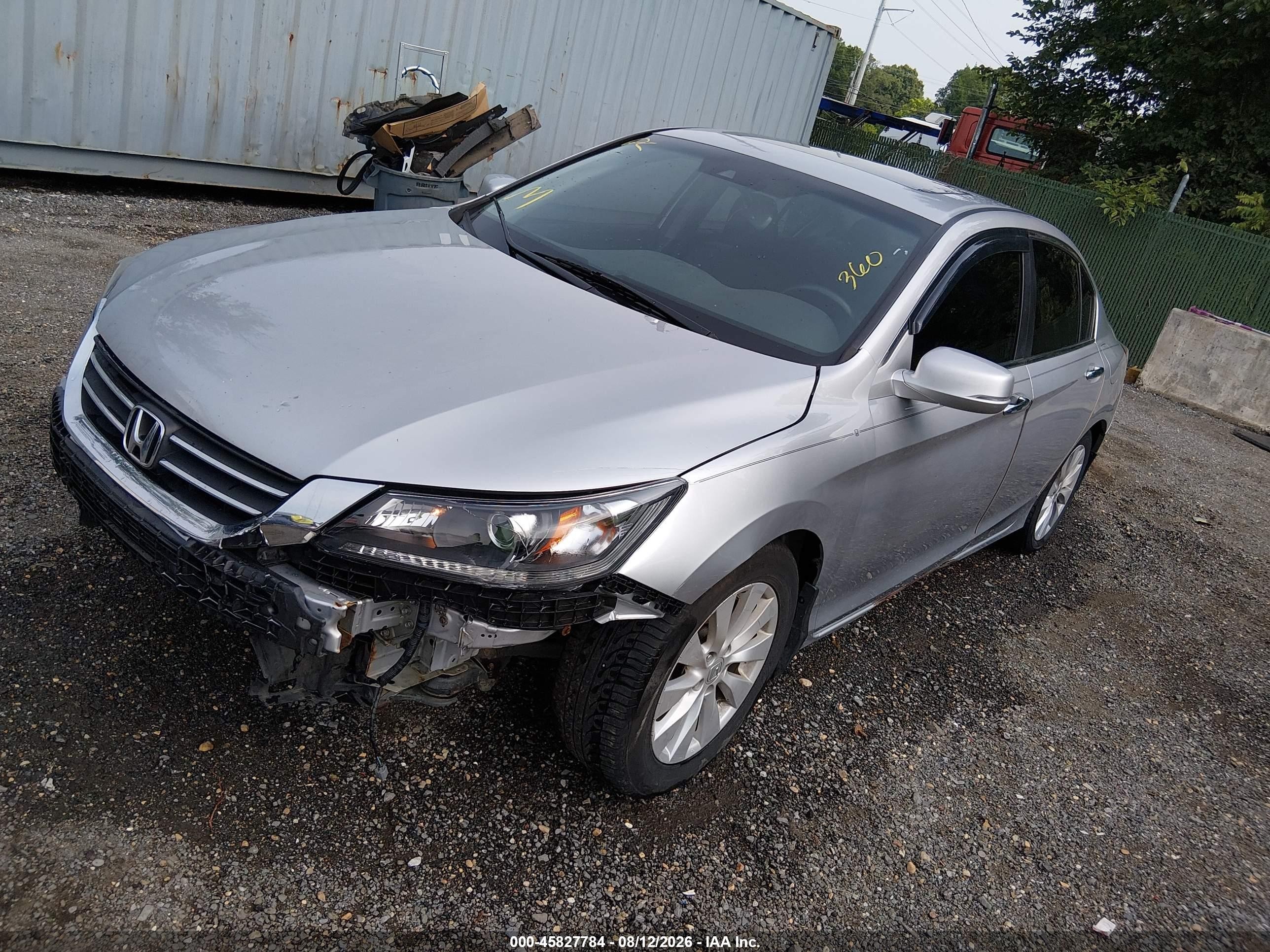 2013 Honda Accord Ex-l Silver vin: 1HGCR2F89DA114950