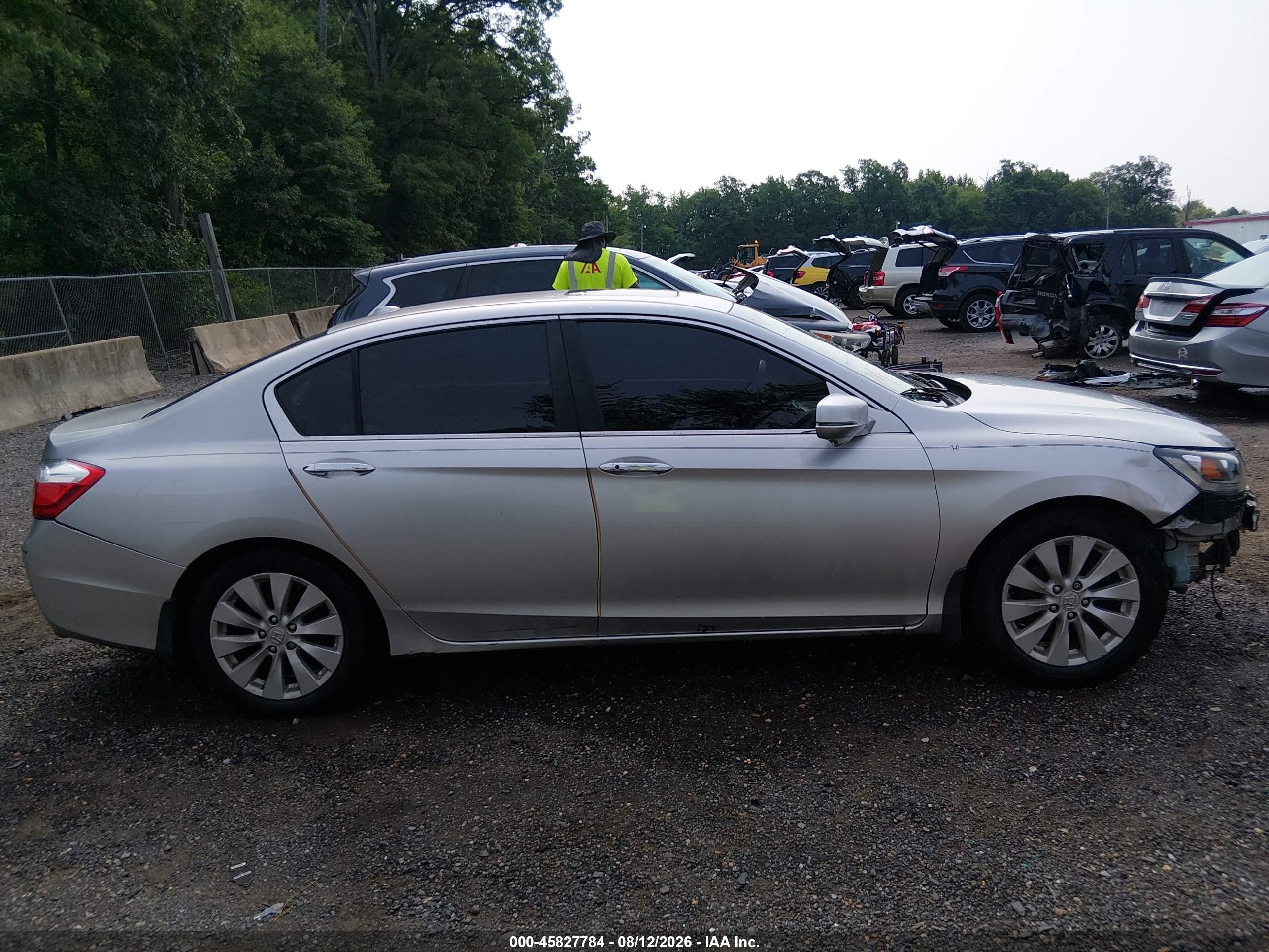 2013 Honda Accord Ex-l Silver vin: 1HGCR2F89DA114950