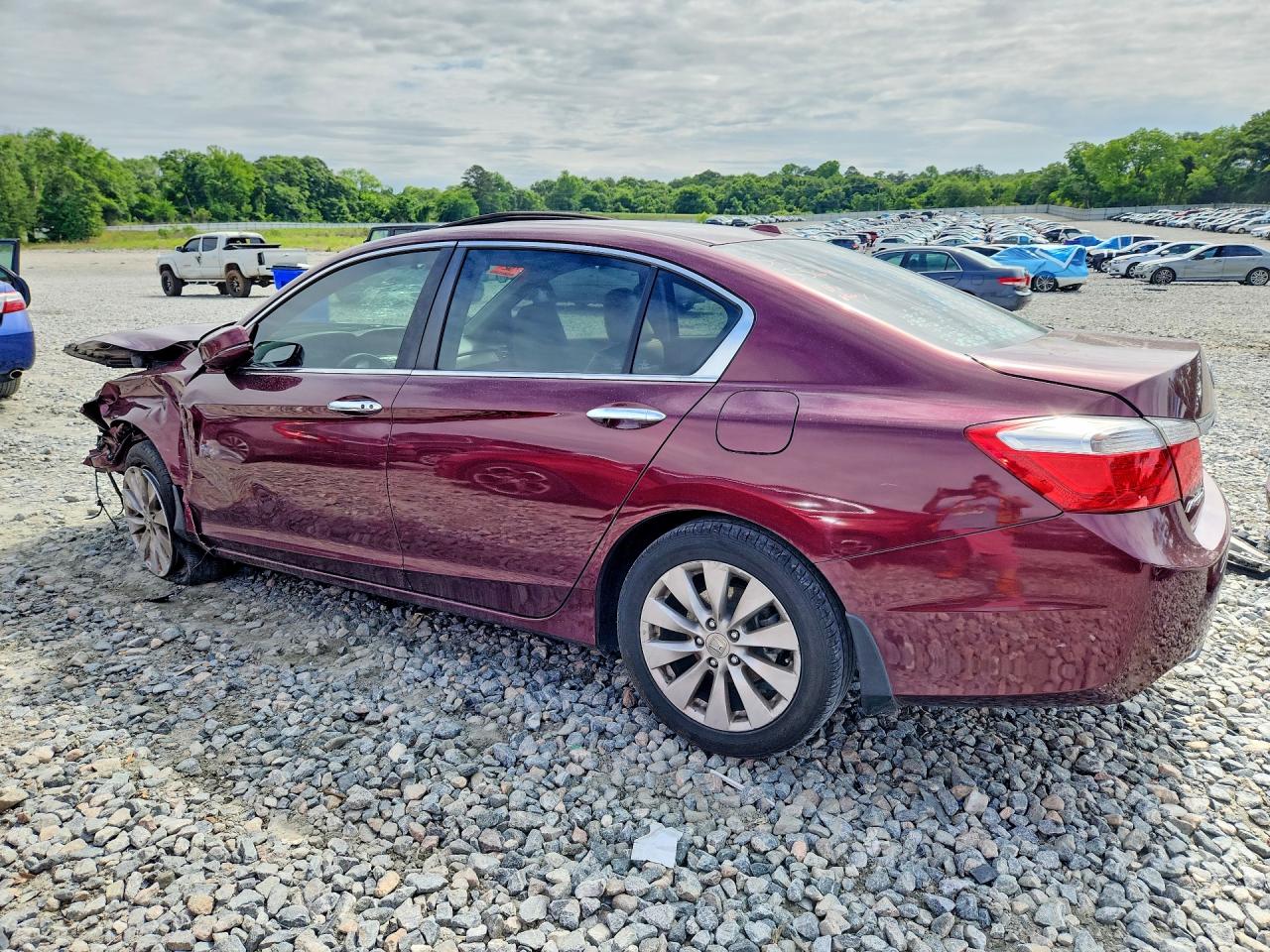 2013 Honda Accord Exl Бордовый vin: 1HGCR2F89DA115564