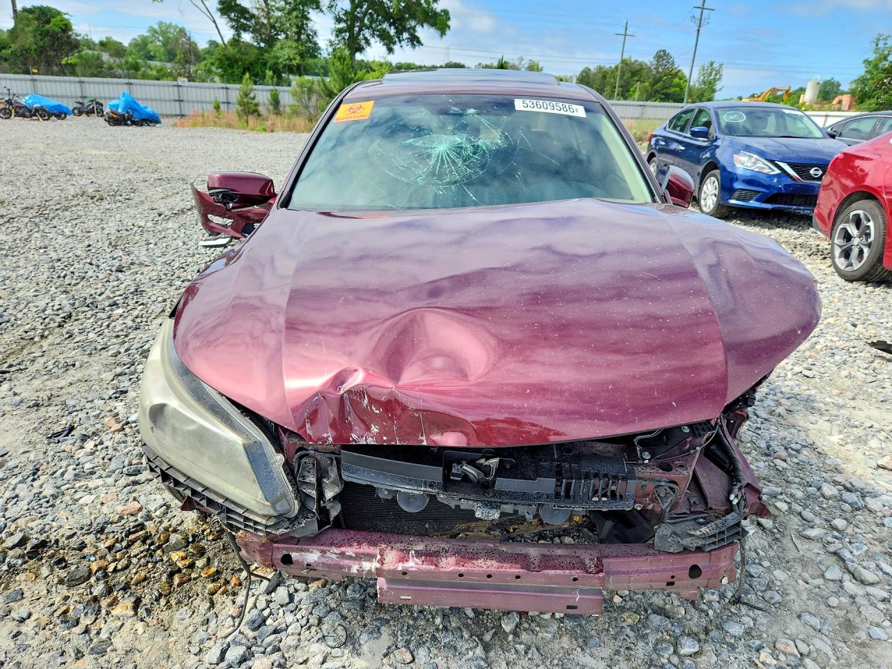 2013 Honda Accord Exl Бордовый vin: 1HGCR2F89DA115564