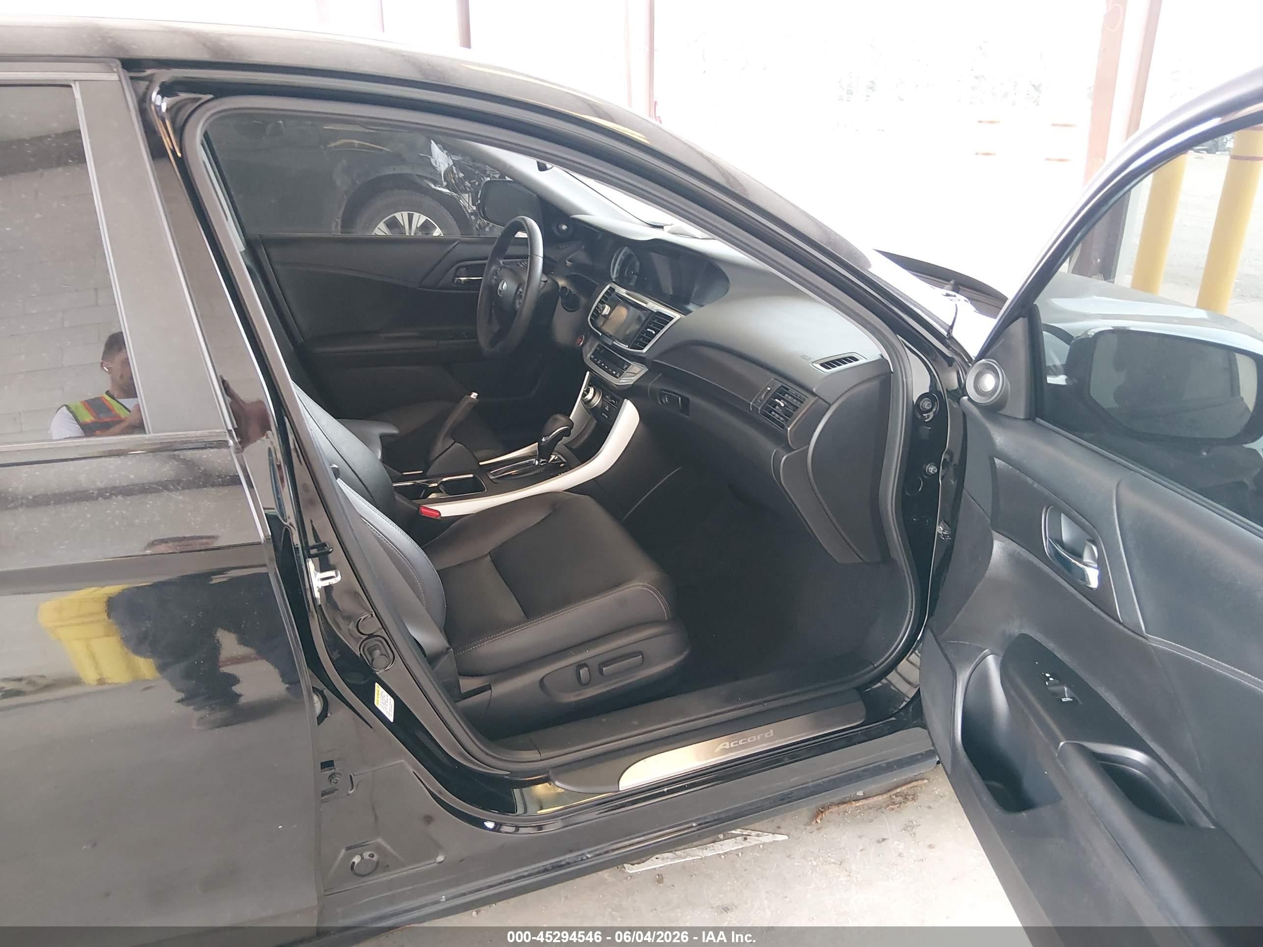 2013 Honda Accord Ex-l Black vin: 1HGCR2F89DA145390