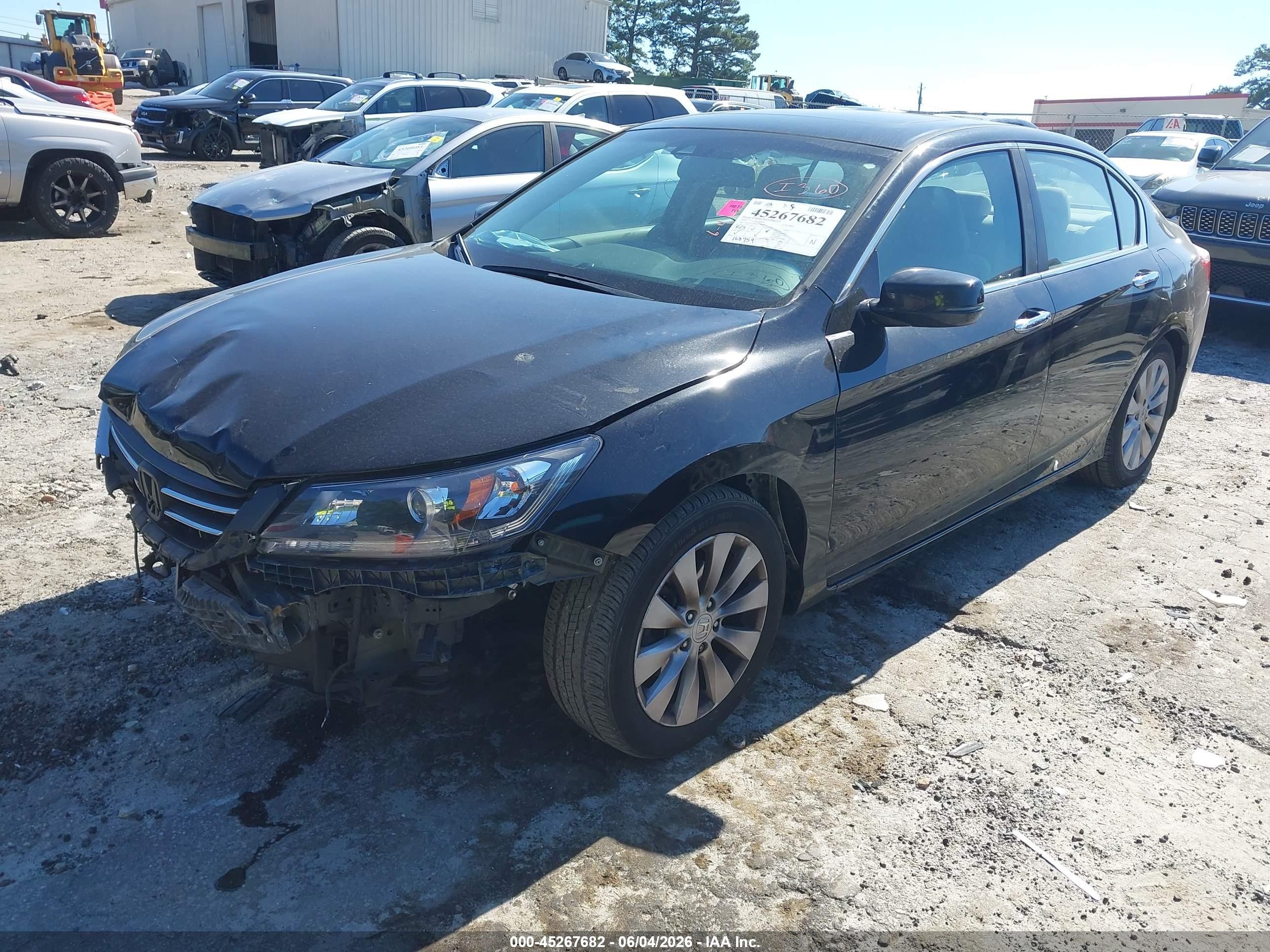 2013 Honda Accord Ex-l Black vin: 1HGCR2F89DA154638