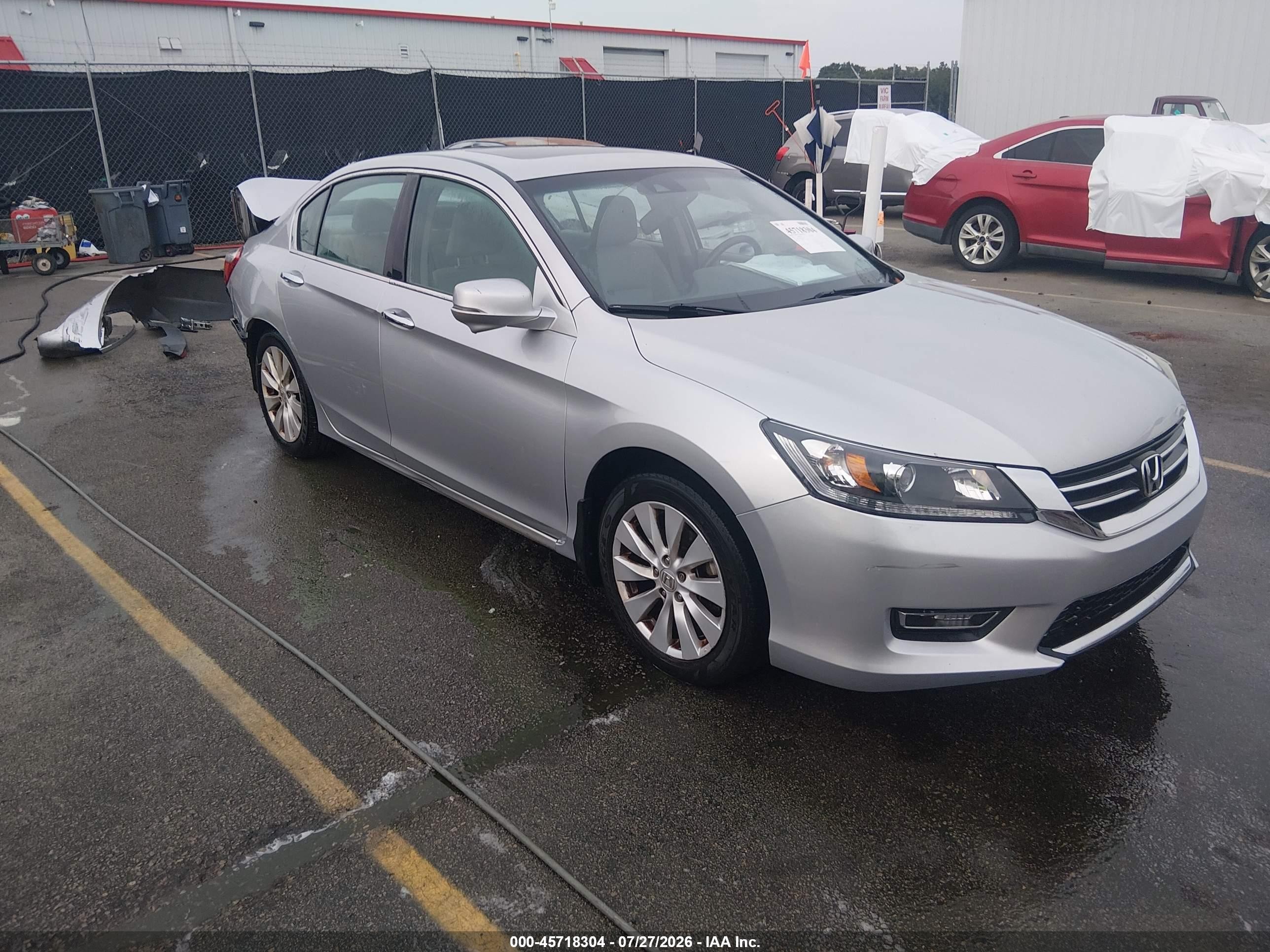 2013 Honda Accord Ex-l Silver vin: 1HGCR2F89DA158110
