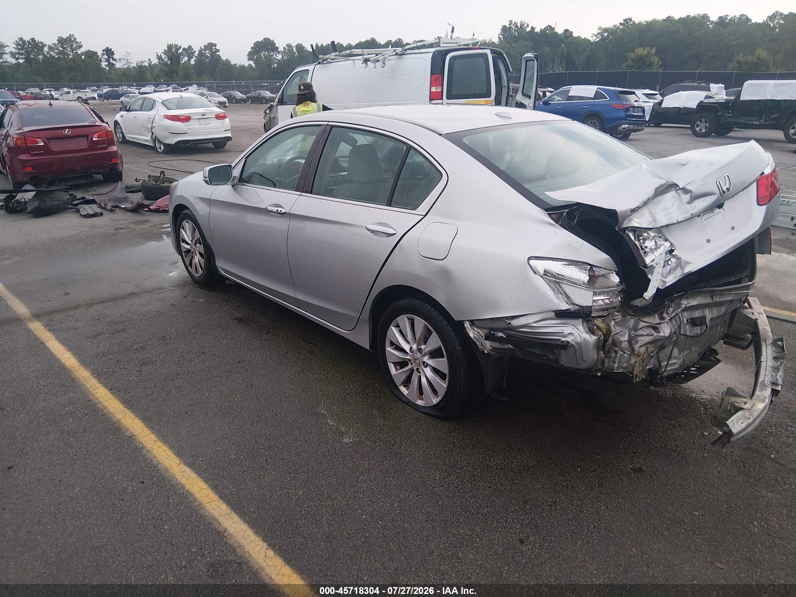 2013 Honda Accord Ex-l Серебряный vin: 1HGCR2F89DA158110
