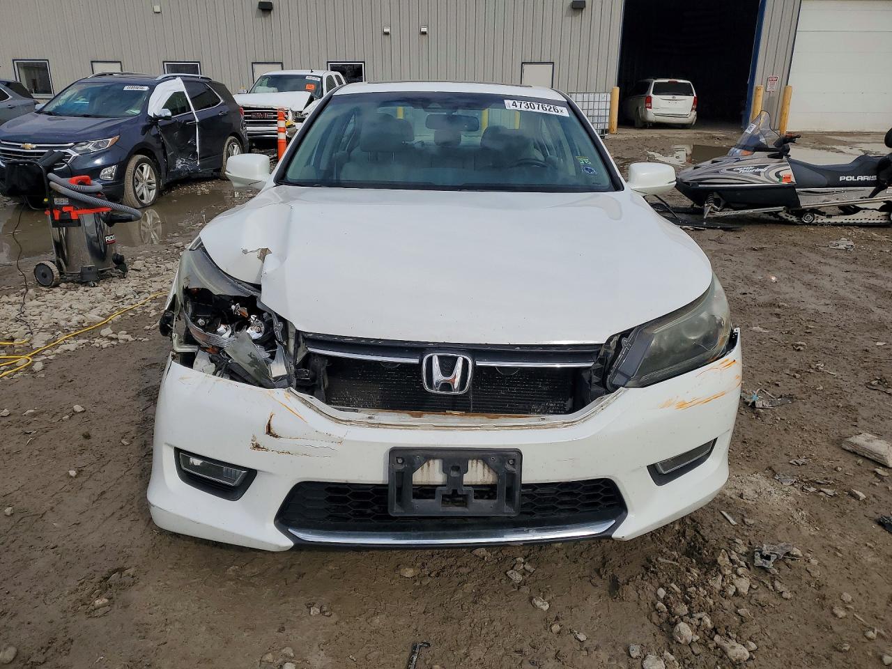 2013 Honda Accord Exl White vin: 1HGCR2F89DA165817