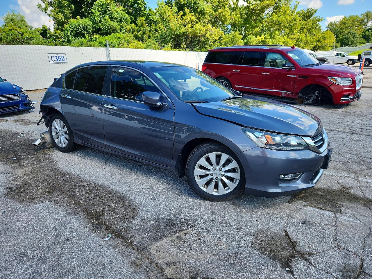 2013 Honda Accord Exl Blue vin: 1HGCR2F89DA170614