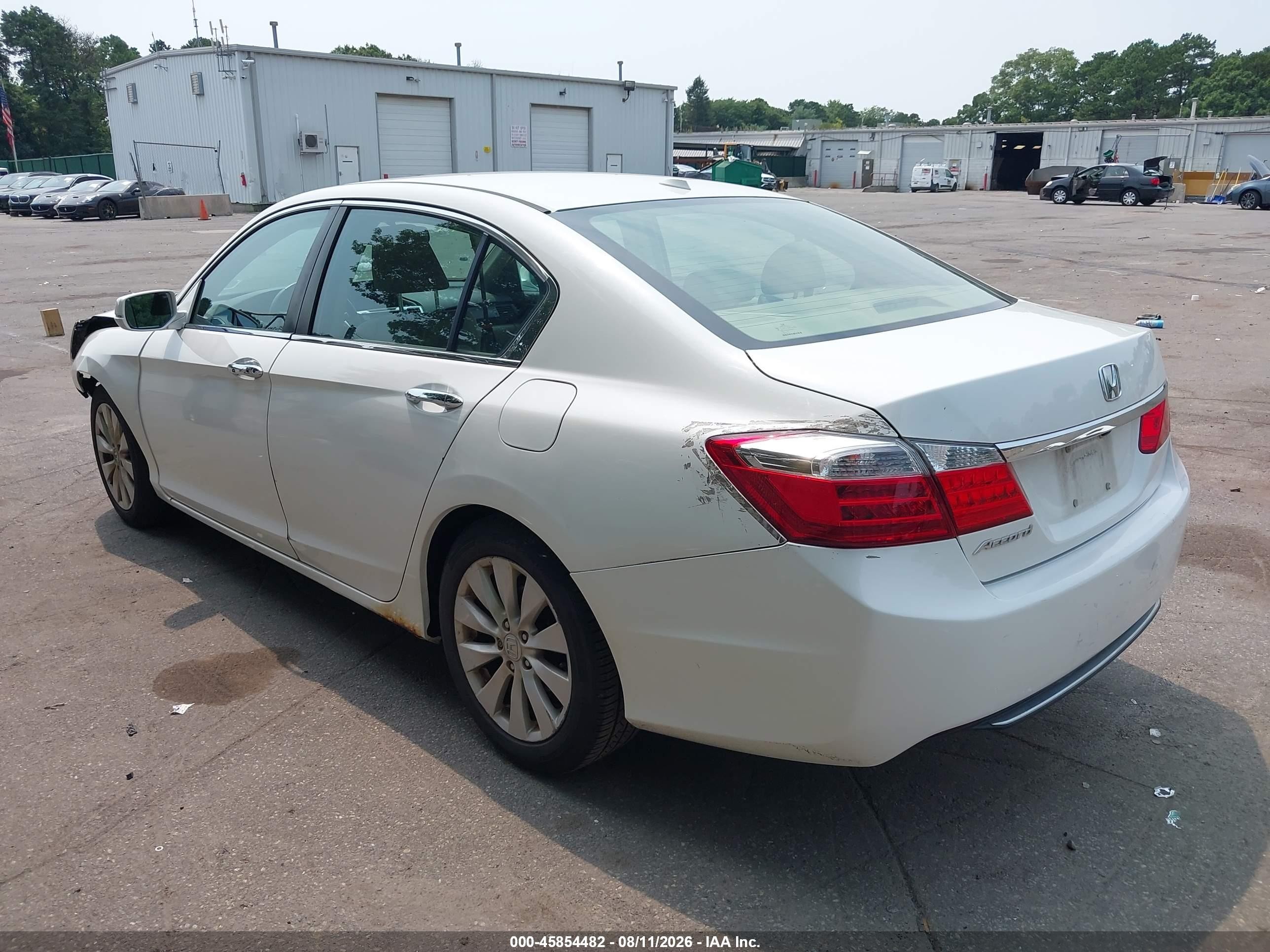 2014 Honda Accord Ex-l White vin: 1HGCR2F89EA022271