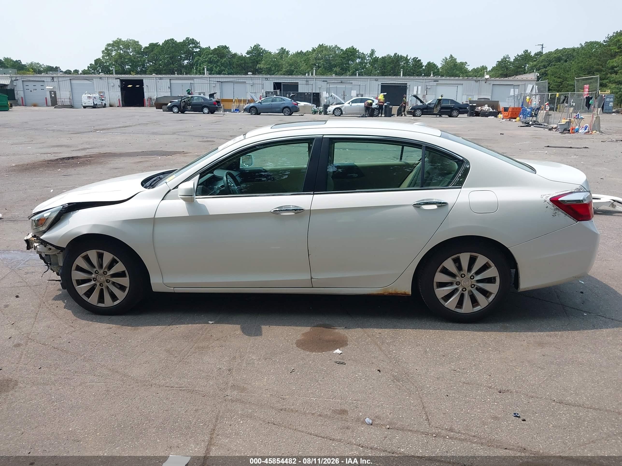 2014 Honda Accord Ex-l White vin: 1HGCR2F89EA022271
