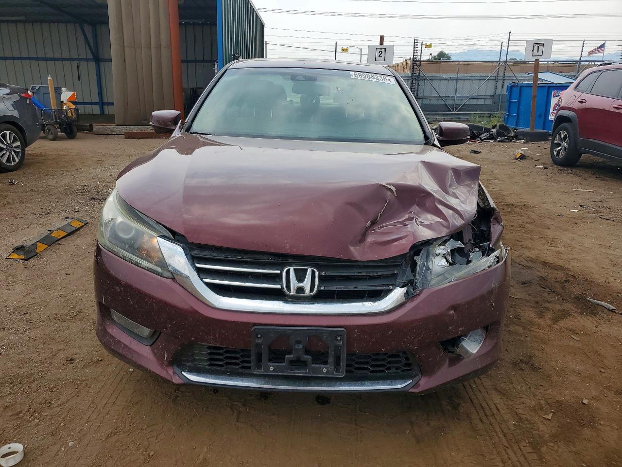 2014 Honda Accord Exl Burgundy vin: 1HGCR2F89EA068831