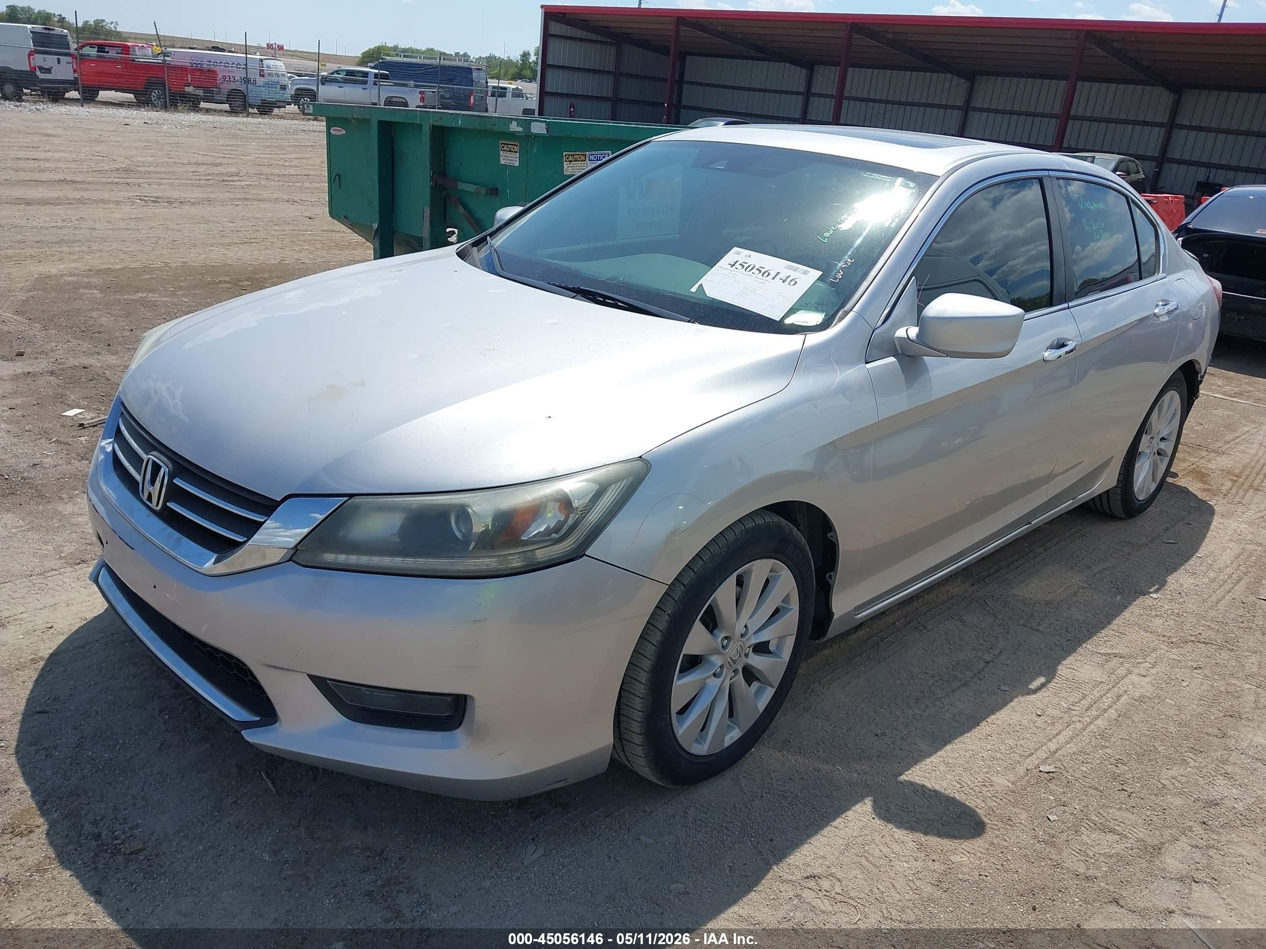 2014 Honda Accord Ex-l Silver vin: 1HGCR2F89EA074001